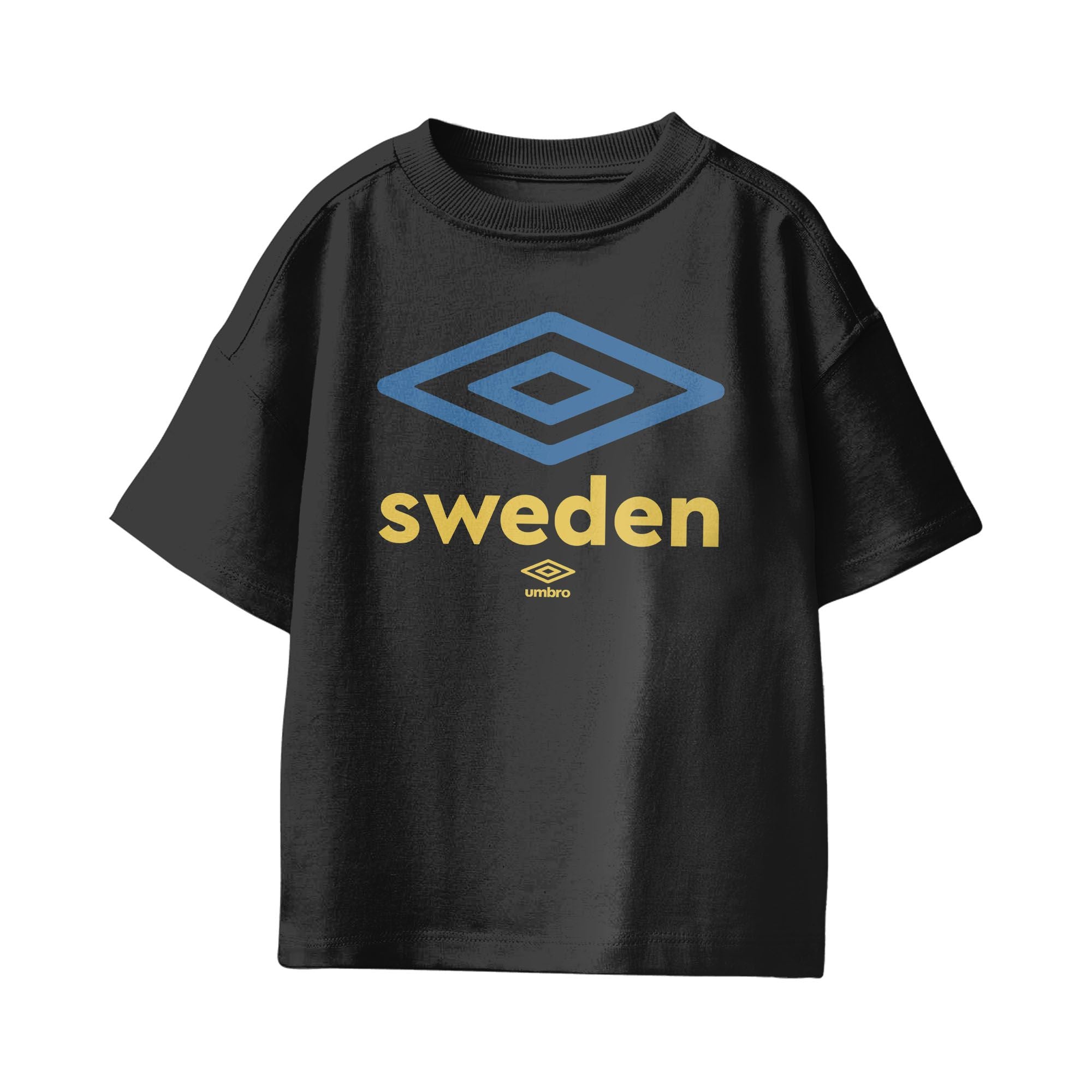 Umbro Kids Unisex Sweden Diamond Logo T-Shirt Black