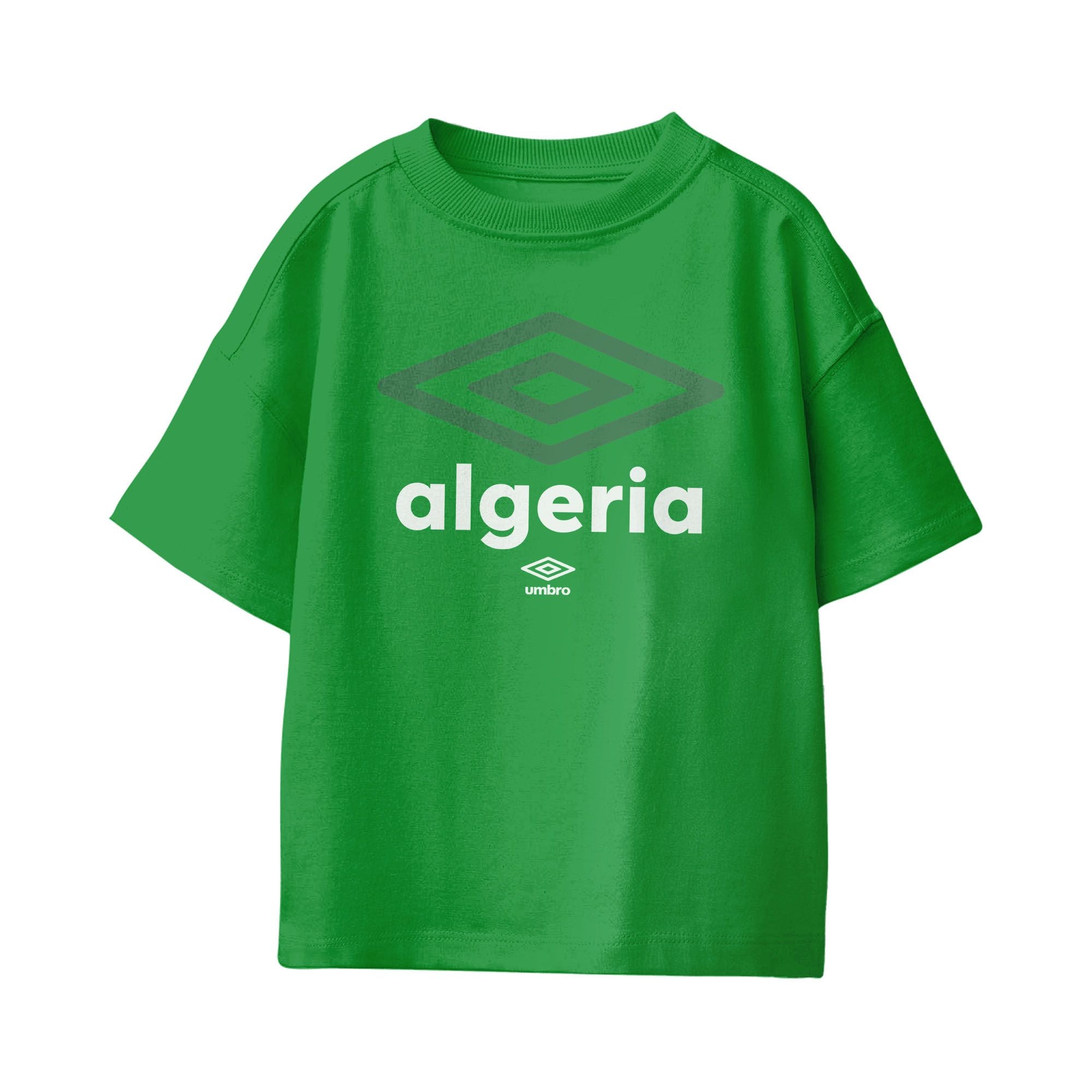 Umbro Kids Unisex Algeria Diamond Logo T-Shirt Turf Green
