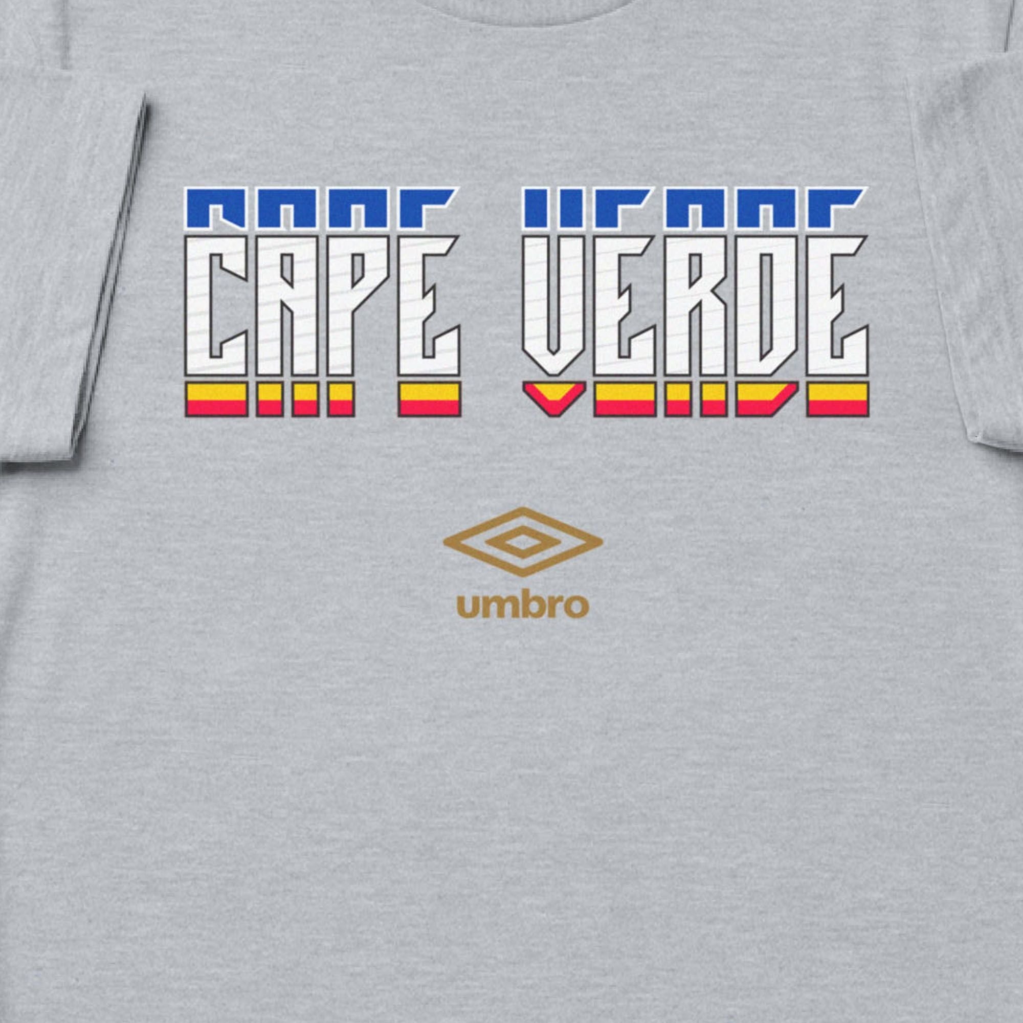 Cabo Verde Stacked grey soccer t shirt in 100% cotton - Shop men's workout tee shirts by Umbro.