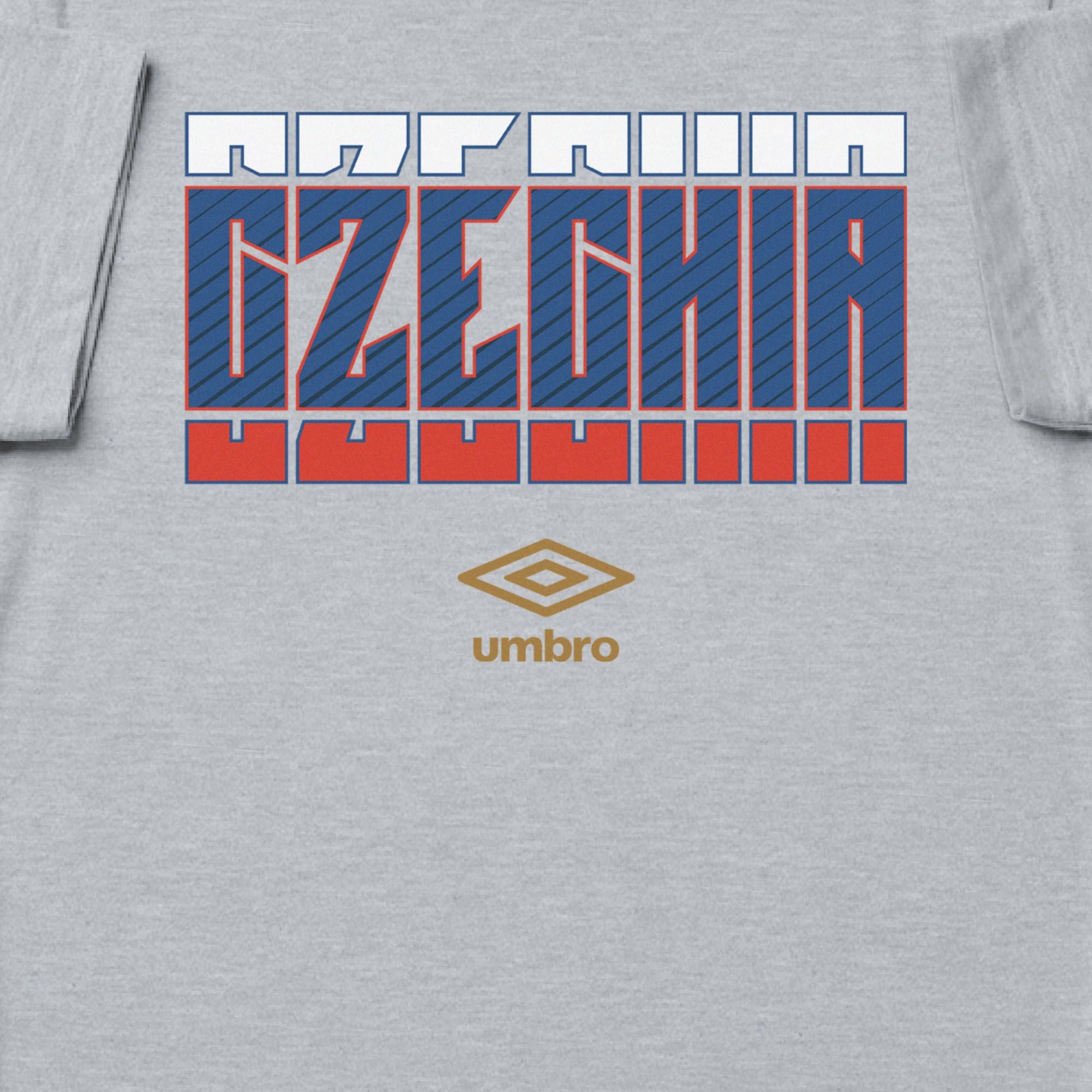 Czechia Stacked grey soccer t shirt in 100% cotton with short sleeves - Shop men's workout tees by Umbro.