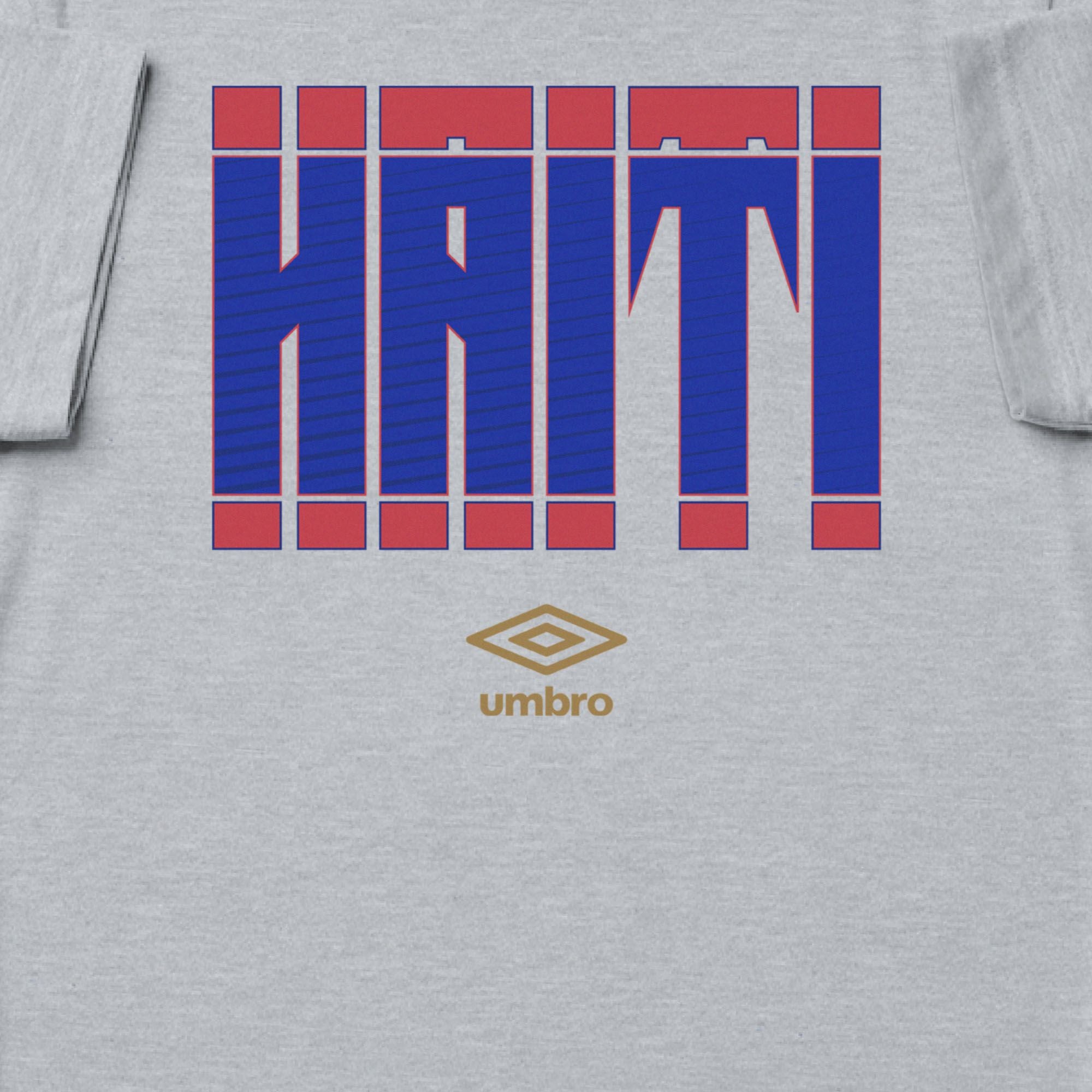 Haiti Stacked grey soccer t shirt in 100% cotton with short sleeves - Shop men's workout tees by Umbro