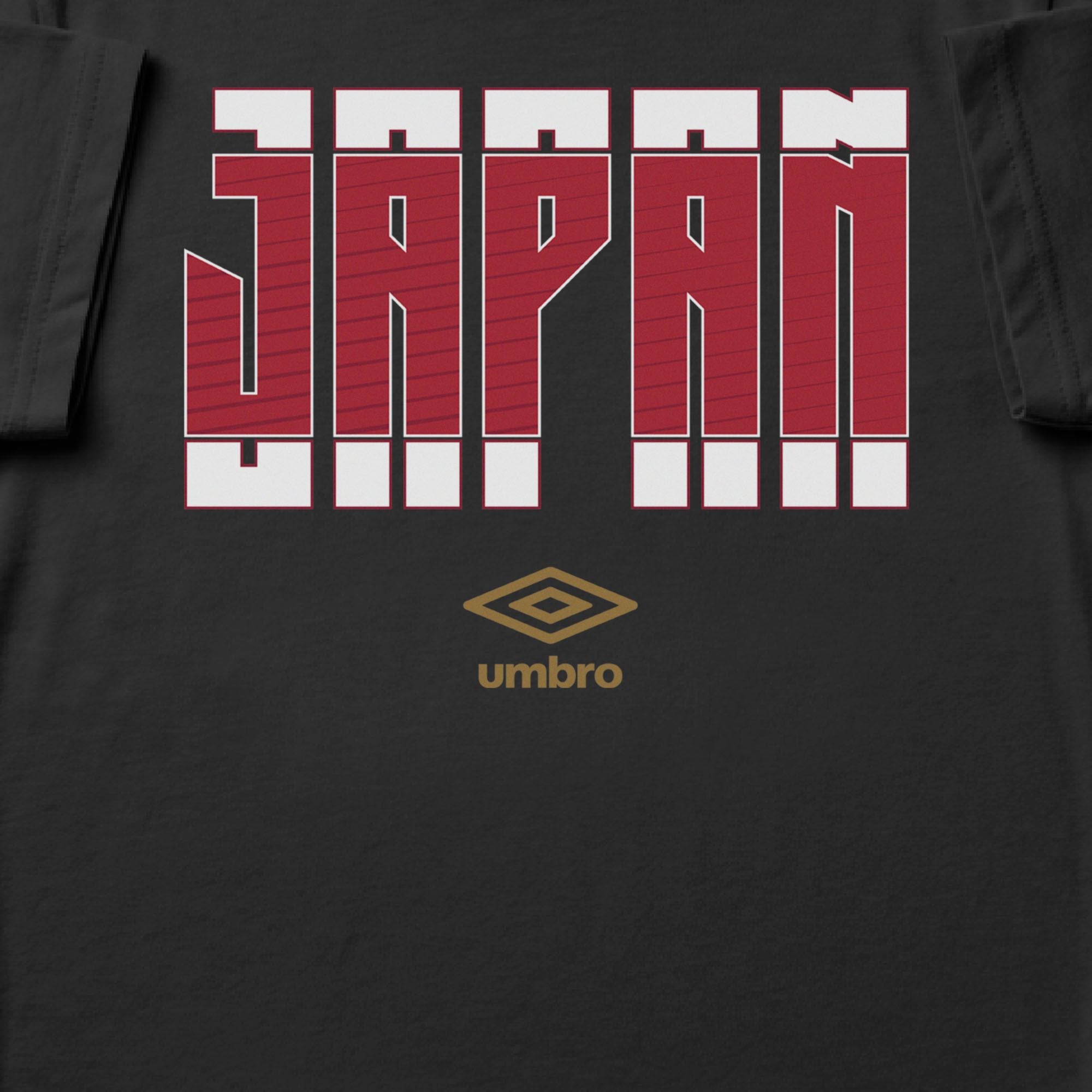 Japan Stacked black soccer t shirt in 100% cotton with short sleeves - Shop men's workout tees by Umbro.