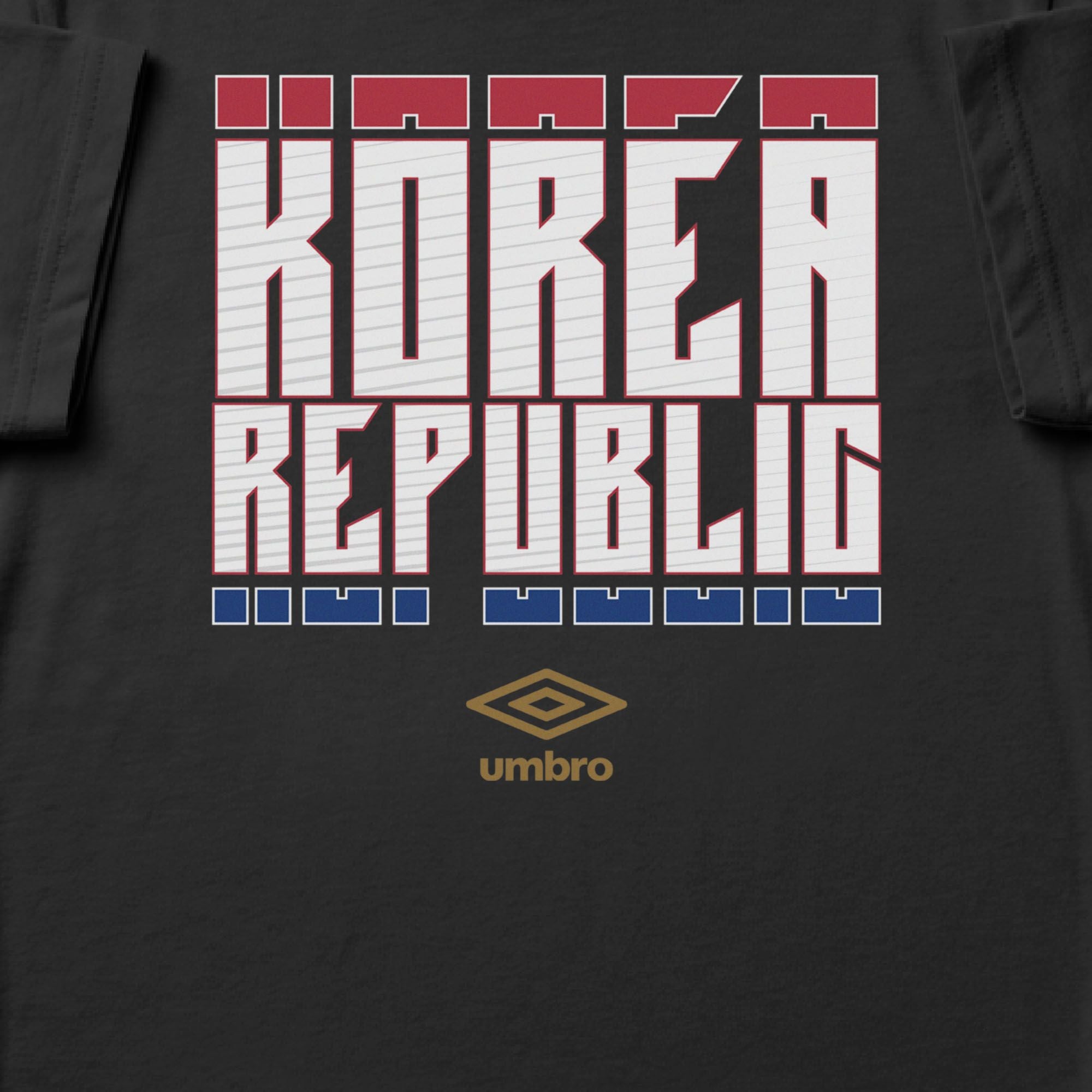 Korea Stacked black soccer t shirt in 100% cotton with short sleeves - Shop men's workout tees by Umbro