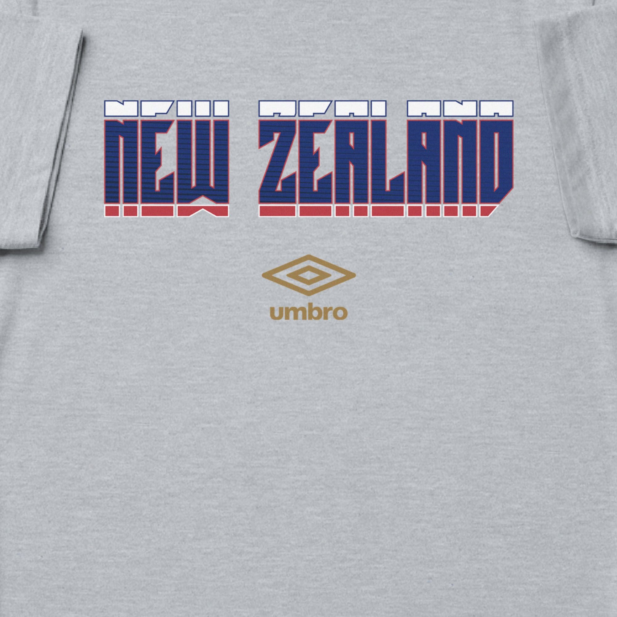 New Zealand Stacked grey soccer t shirt in 100% cotton with short sleeves - Shop men's workout tees by Umbro