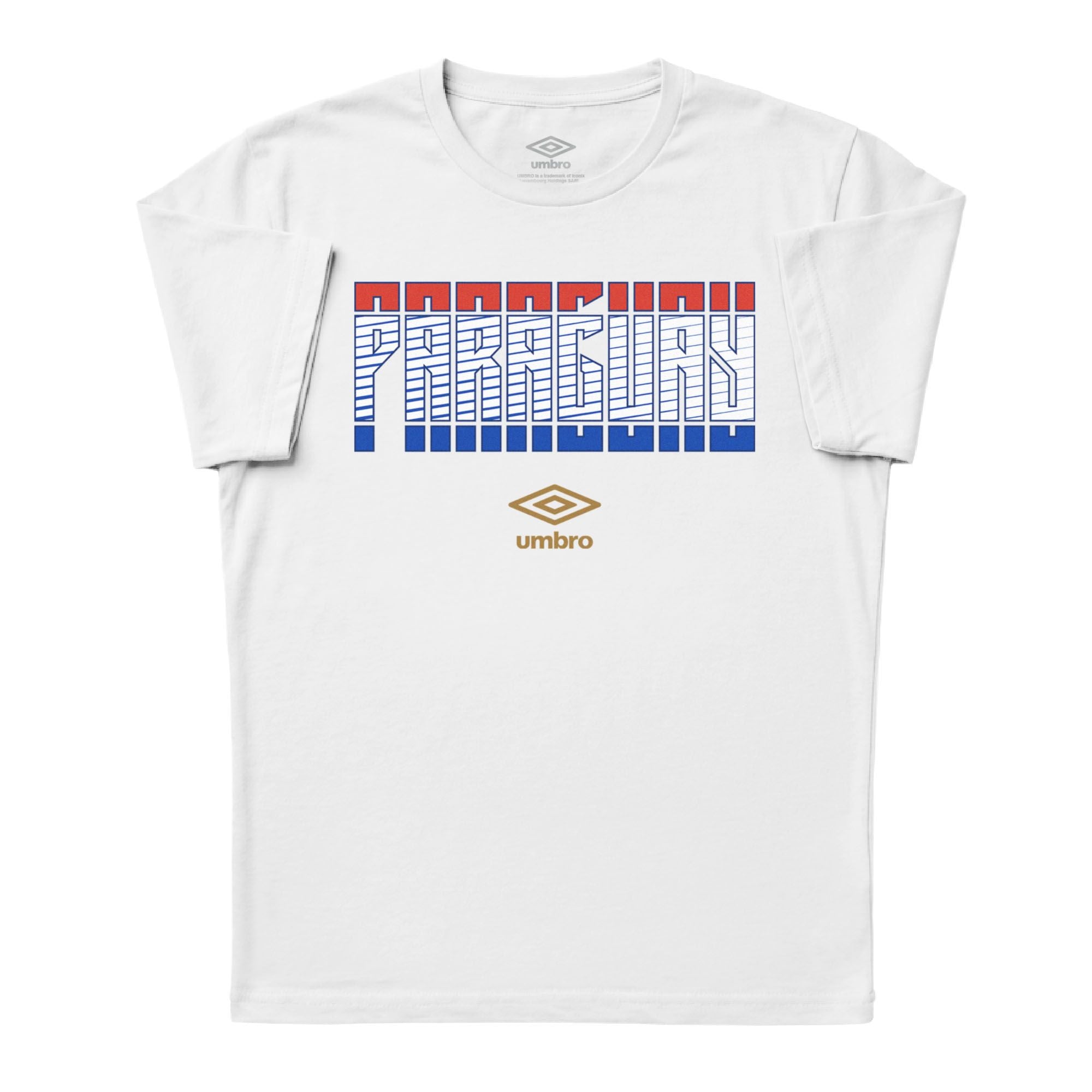 Paraguay Stacked White Soccer T-Shirt