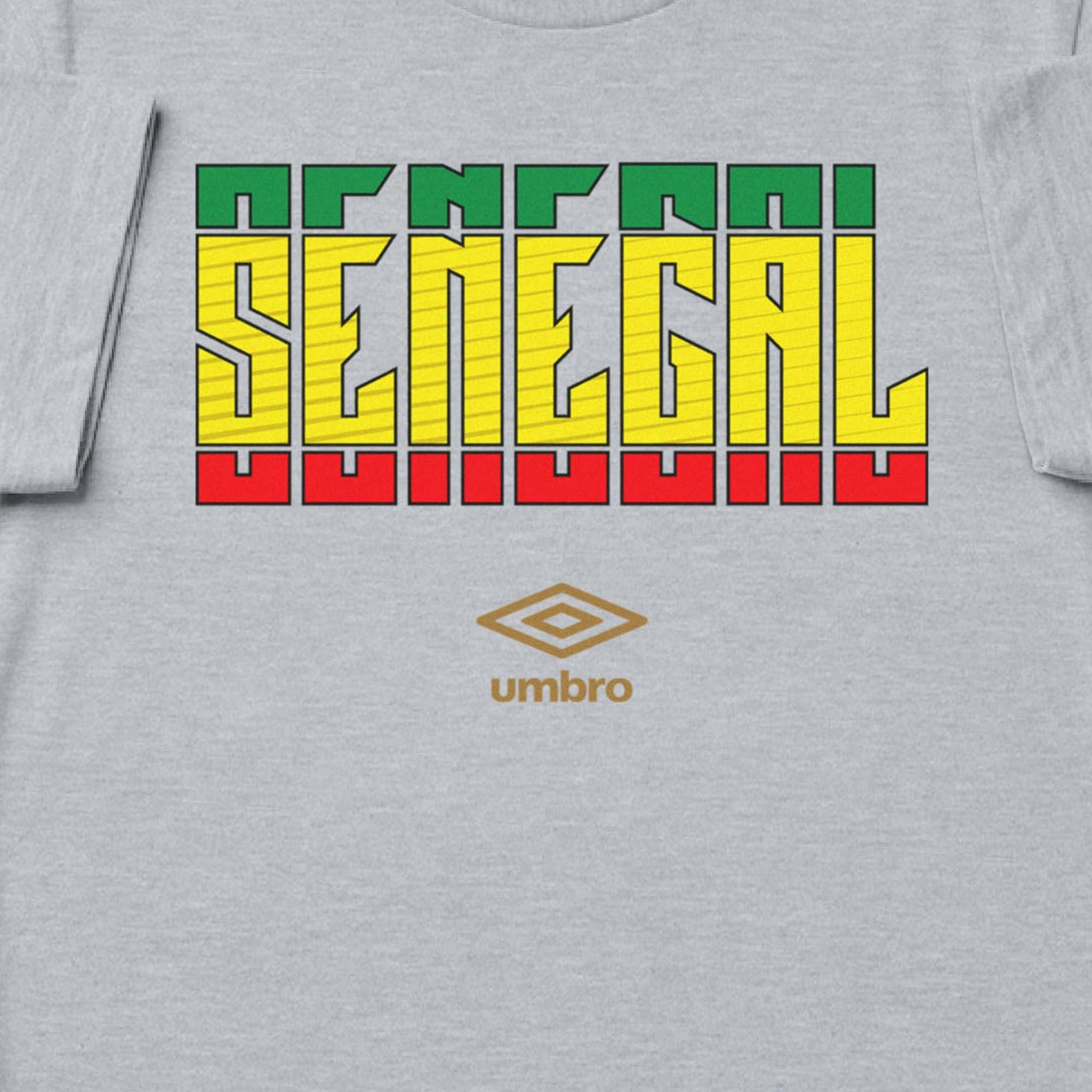 Senegal Stacked grey soccer t shirt in 100% cotton - Shop men's workout tee shirts by Umbro.