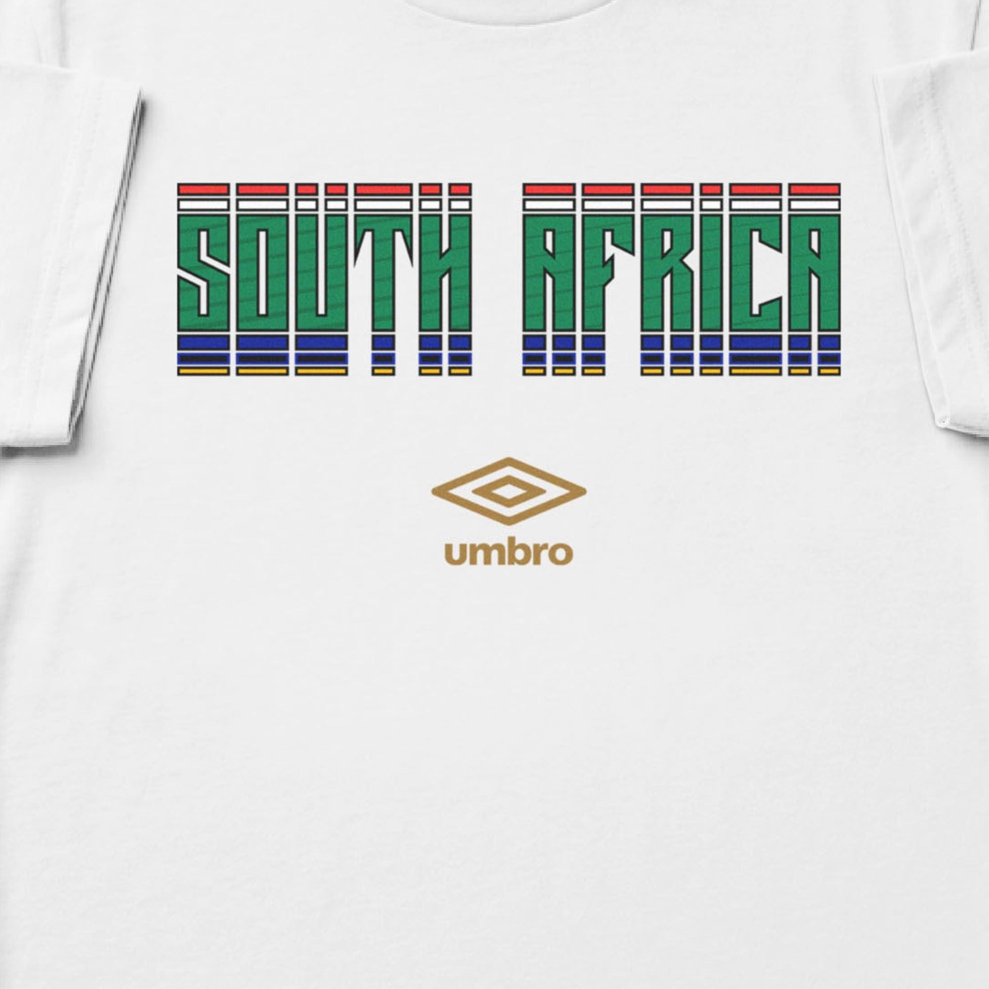 South Africa Stacked white soccer t shirt in 100% cotton - Shop men's workout tee shirts by Umbro.