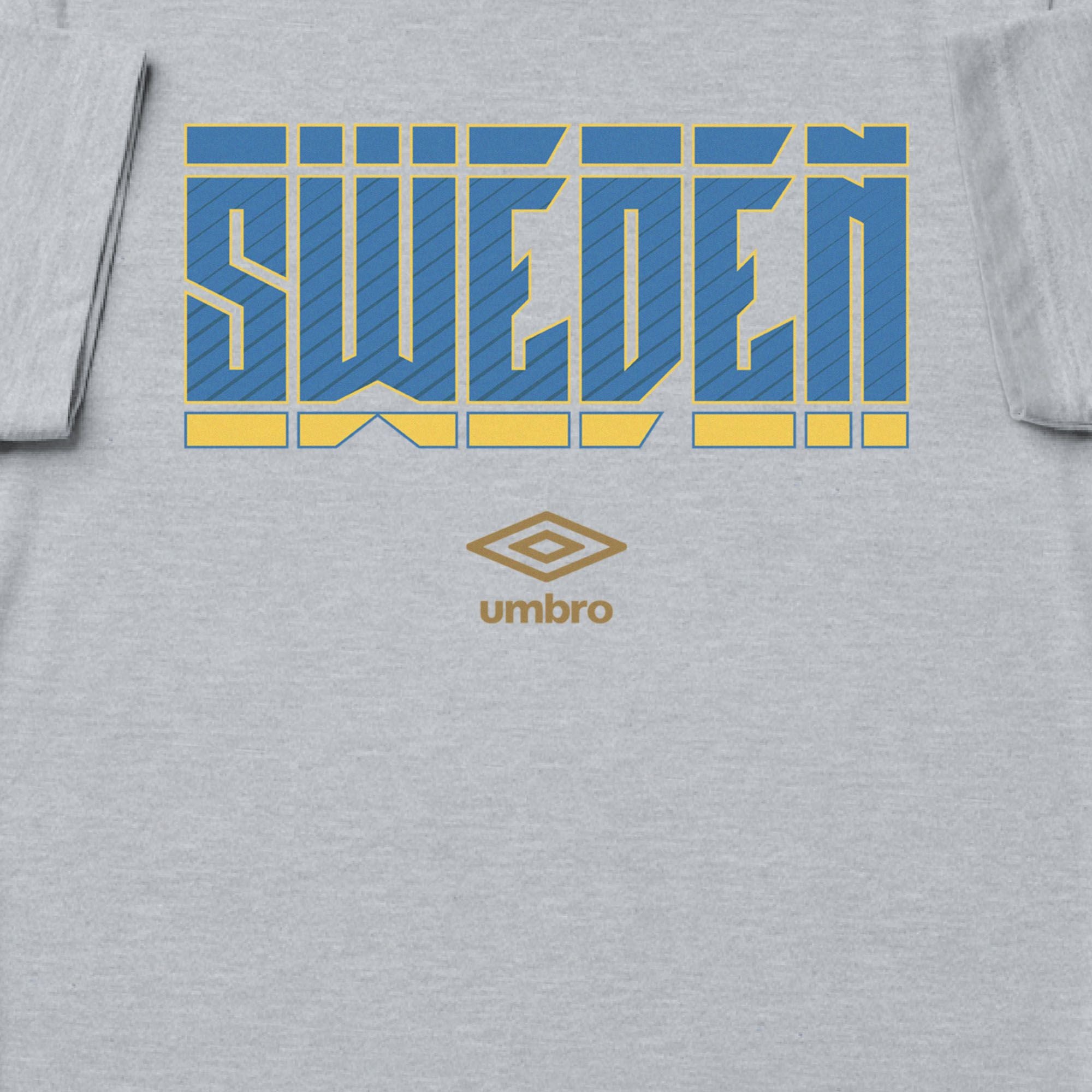 Sweden Stacked grey soccer t shirt in 100% cotton with short sleeves - Shop men's workout tees by Umbro