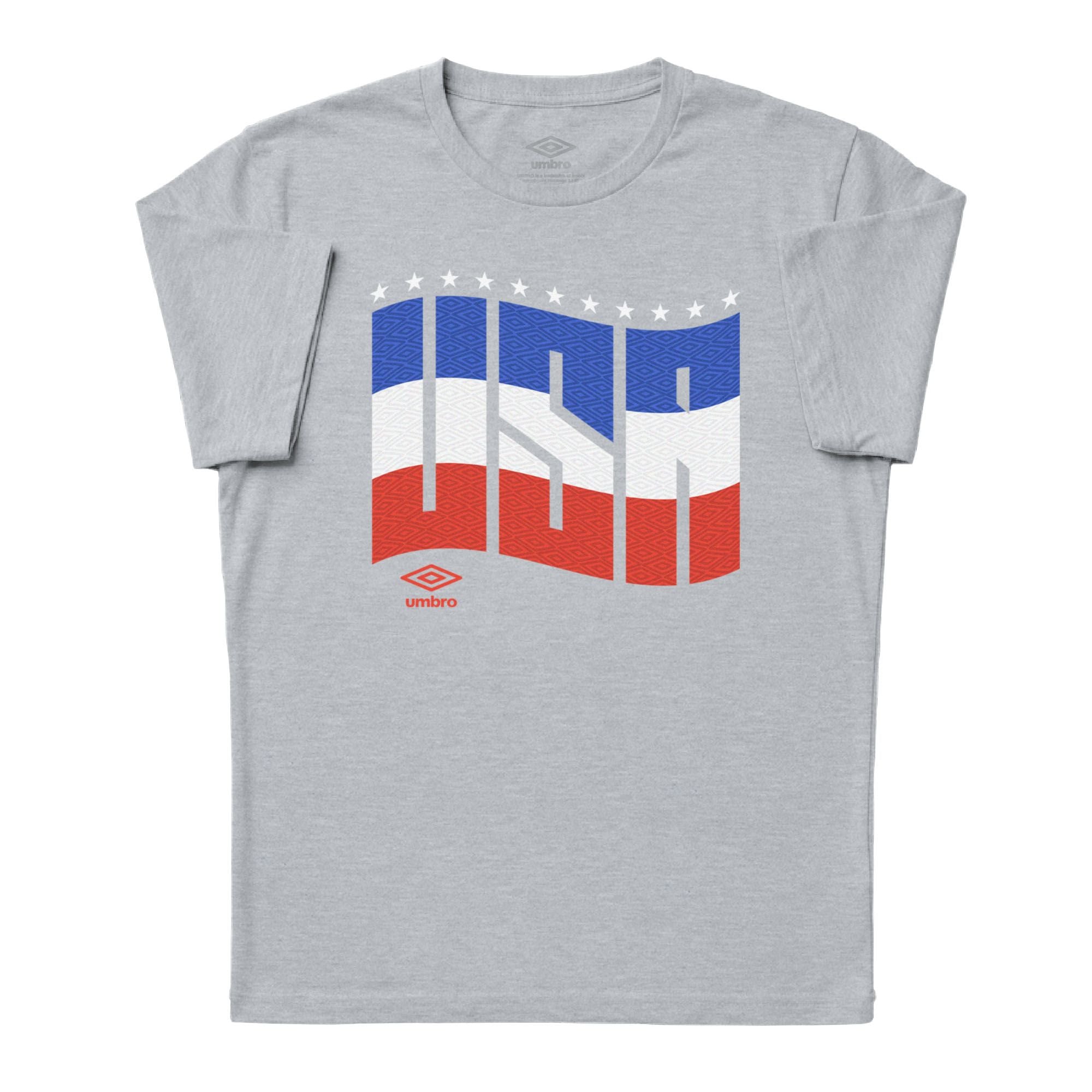 USA wavy graphic soccer sport grey tees. Shop soft cotton graphic soccer tees by Umbro.