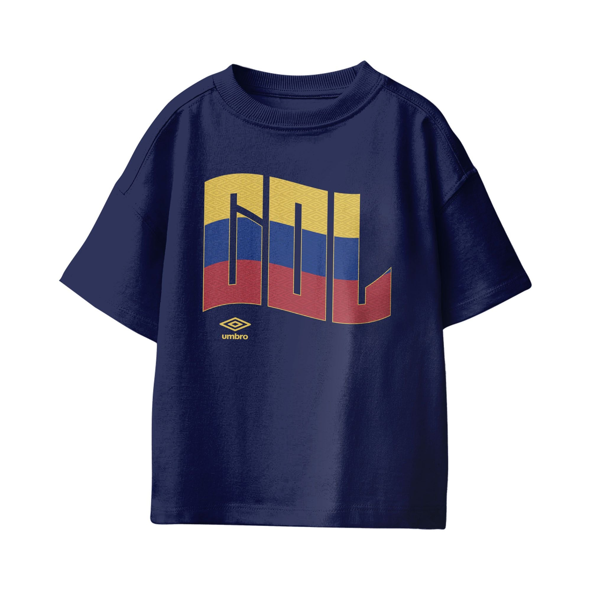 Colombia wavy graphic navy soccer Tees / Shop football team t-shirts in soft cotton by Umbro.