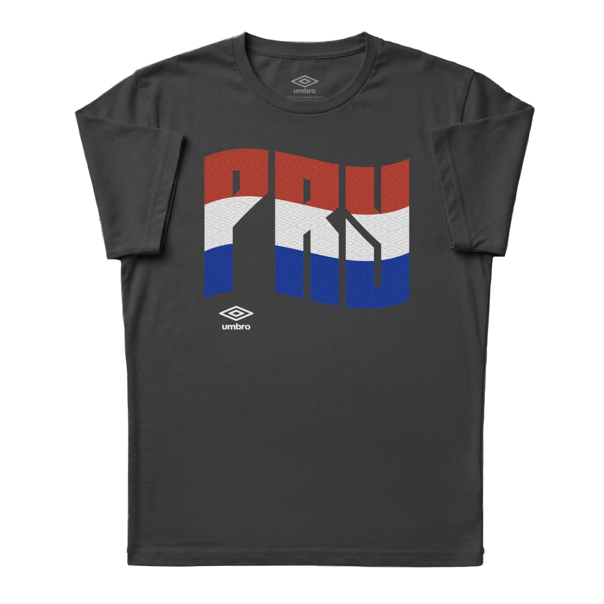Paraguay wavy graphic bla soccer Tshirts. Shop football team tees in soft cotton by Umbro.
