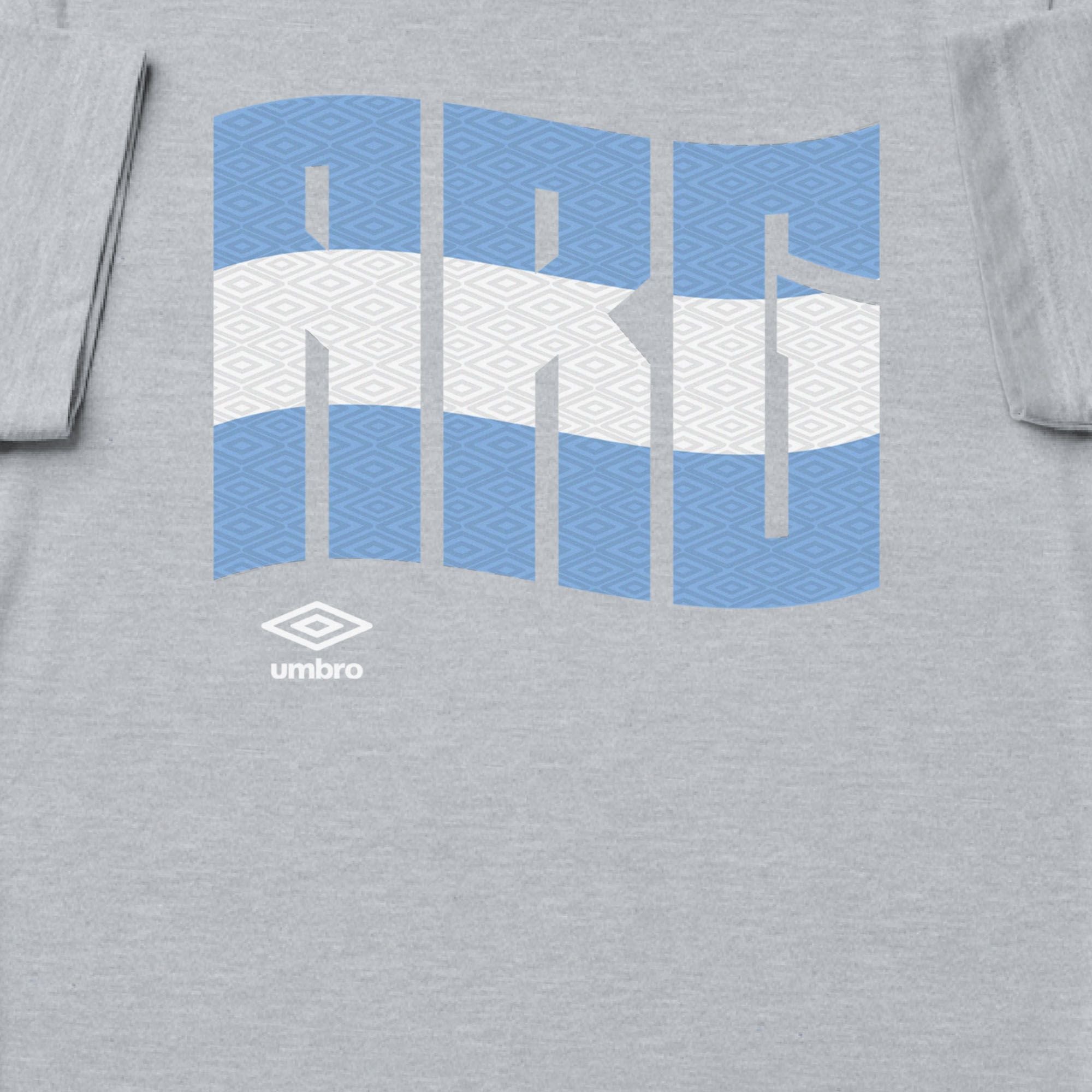Argentina wavy graphic sport grey soccer Tshirt / Shop football team tees in soft cotton by Umbro.