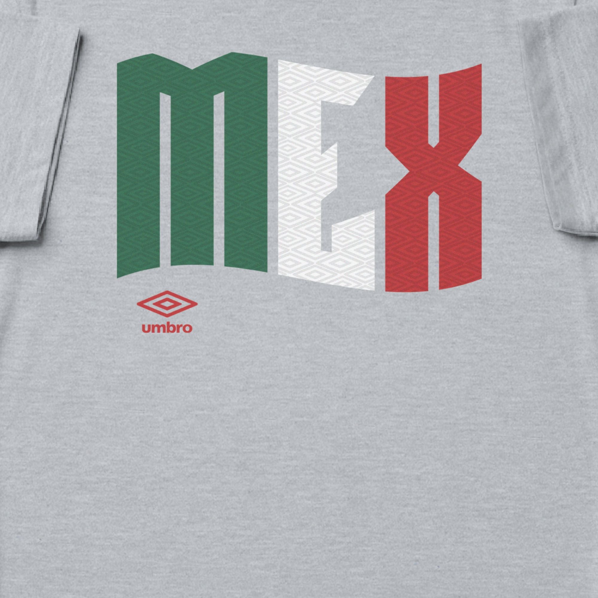 Mexico wavy graphic sport grey soccer T-shirts. Shop football team tees in soft cotton by Umbro.