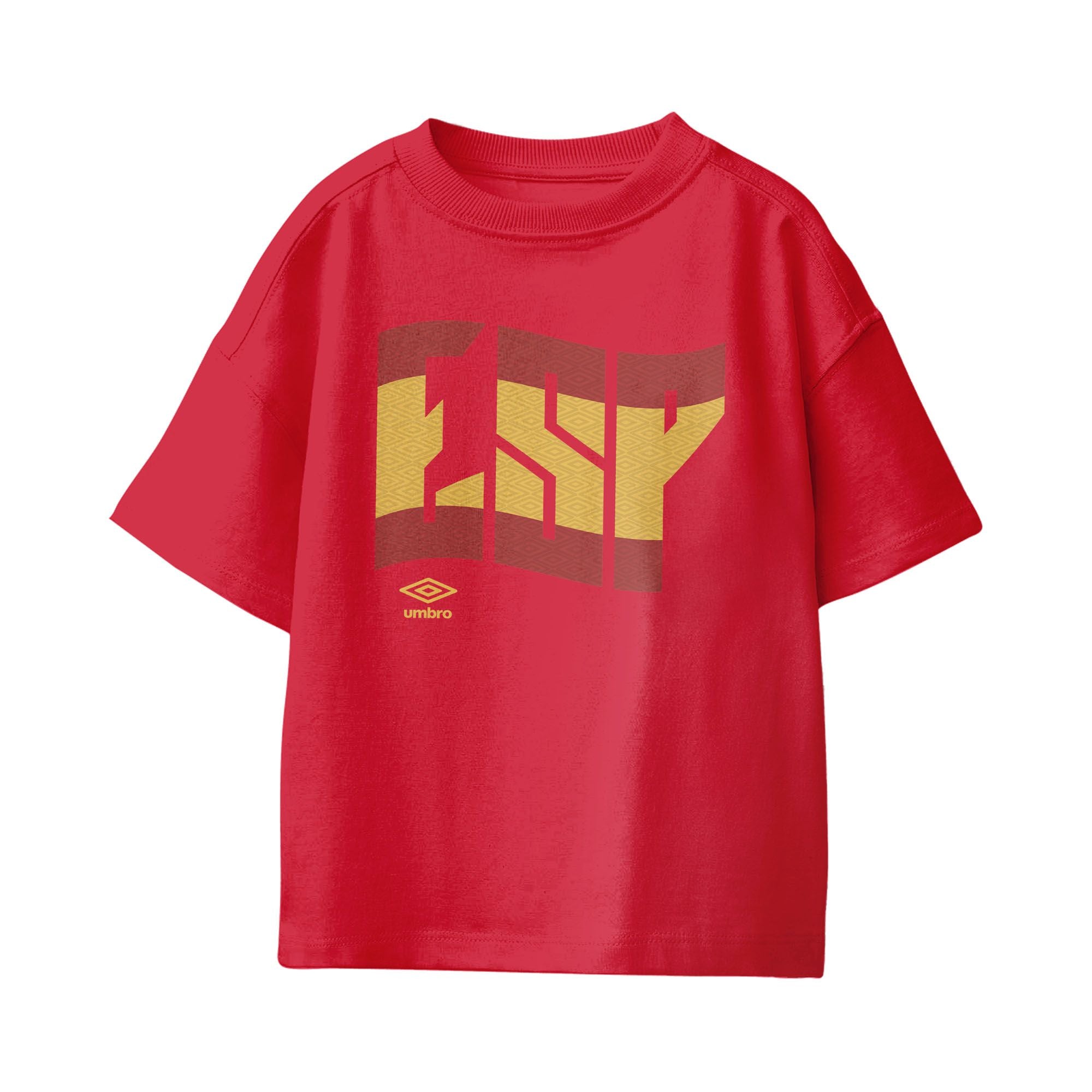 Kids’ Spain wavy graphic red soccer Tees / Shop football team t-shirts in soft cotton by Umbro.