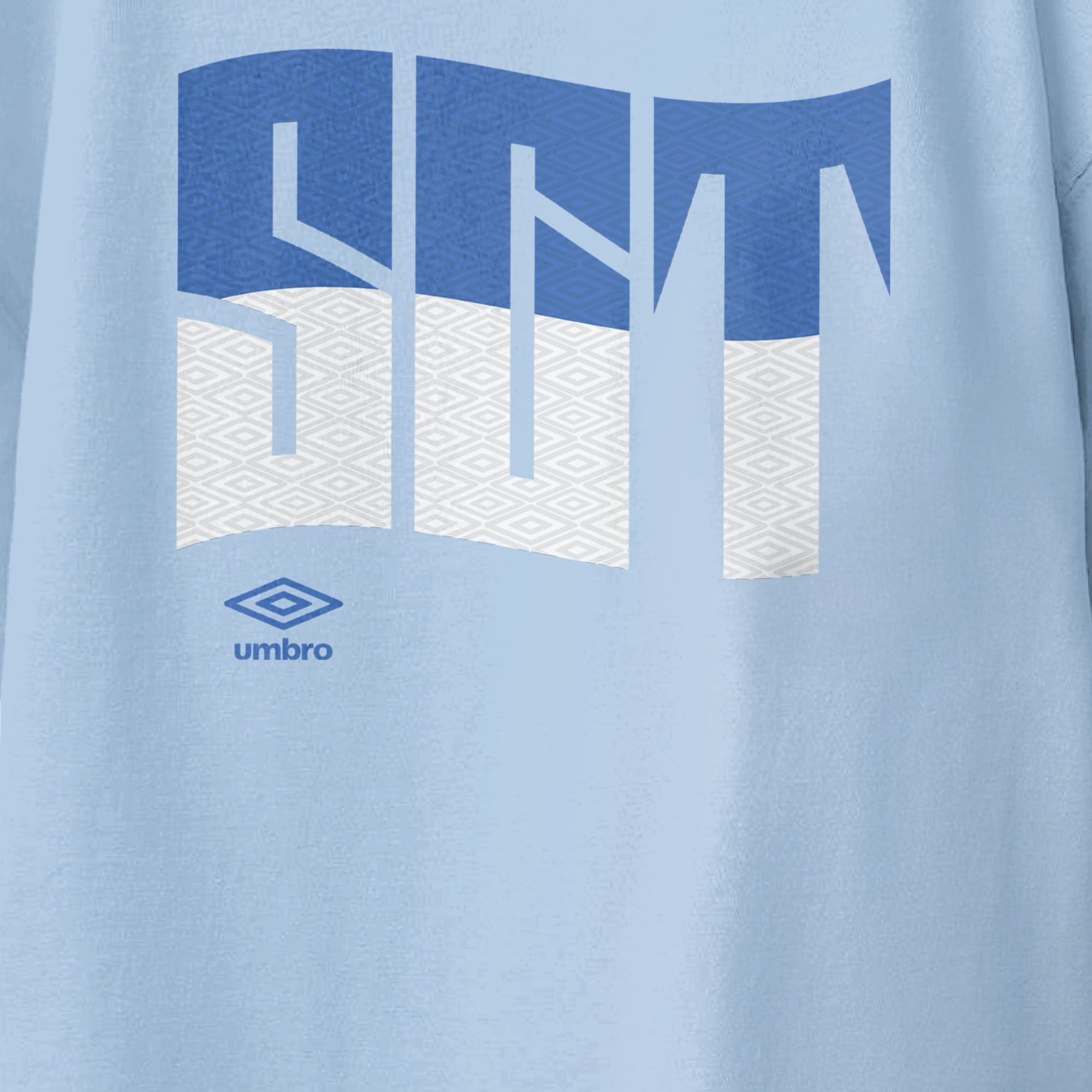 Kids’ Scotland wavy graphic light blue soccer Tshirt. Shop football team tees in soft cotton by Umbro.
