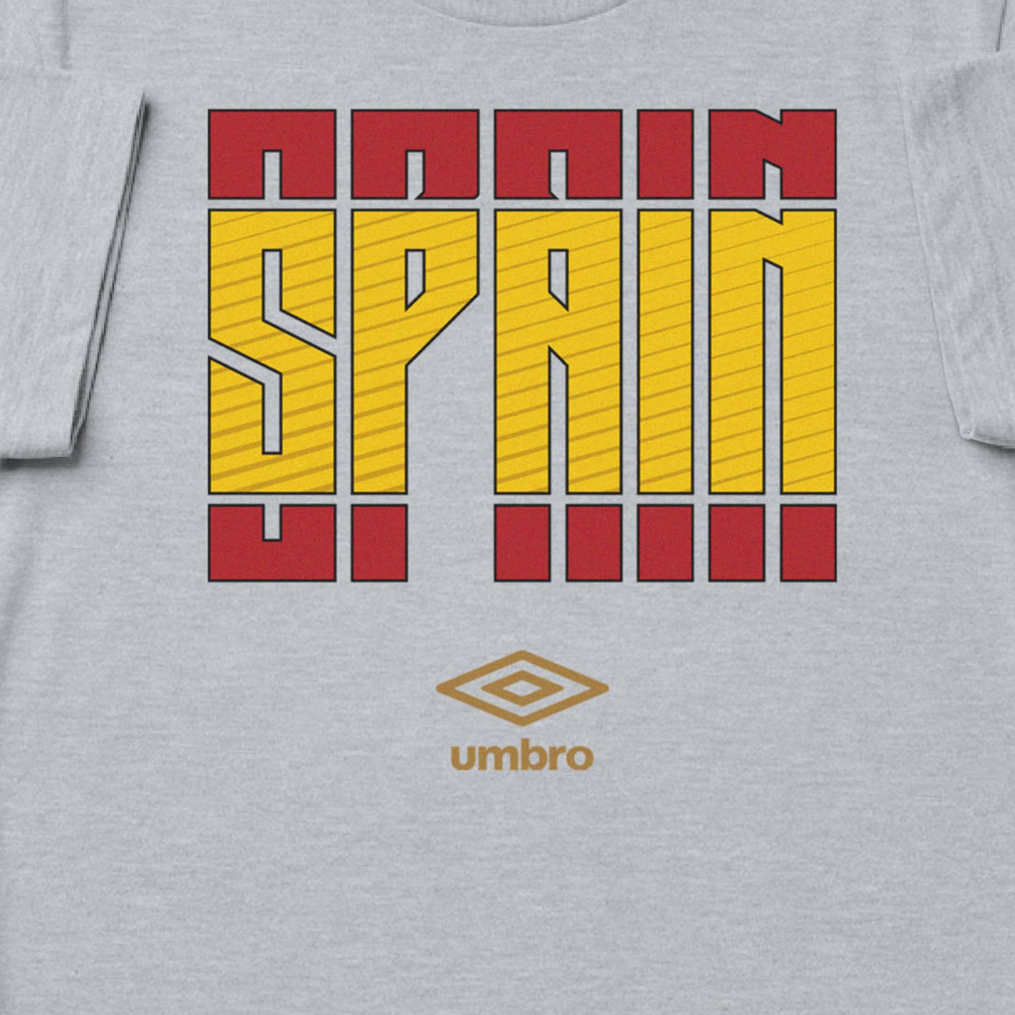 Spain Stacked grey soccer t shirt in 100% cotton with short sleeves - Shop men's graphic tees by Umbro.