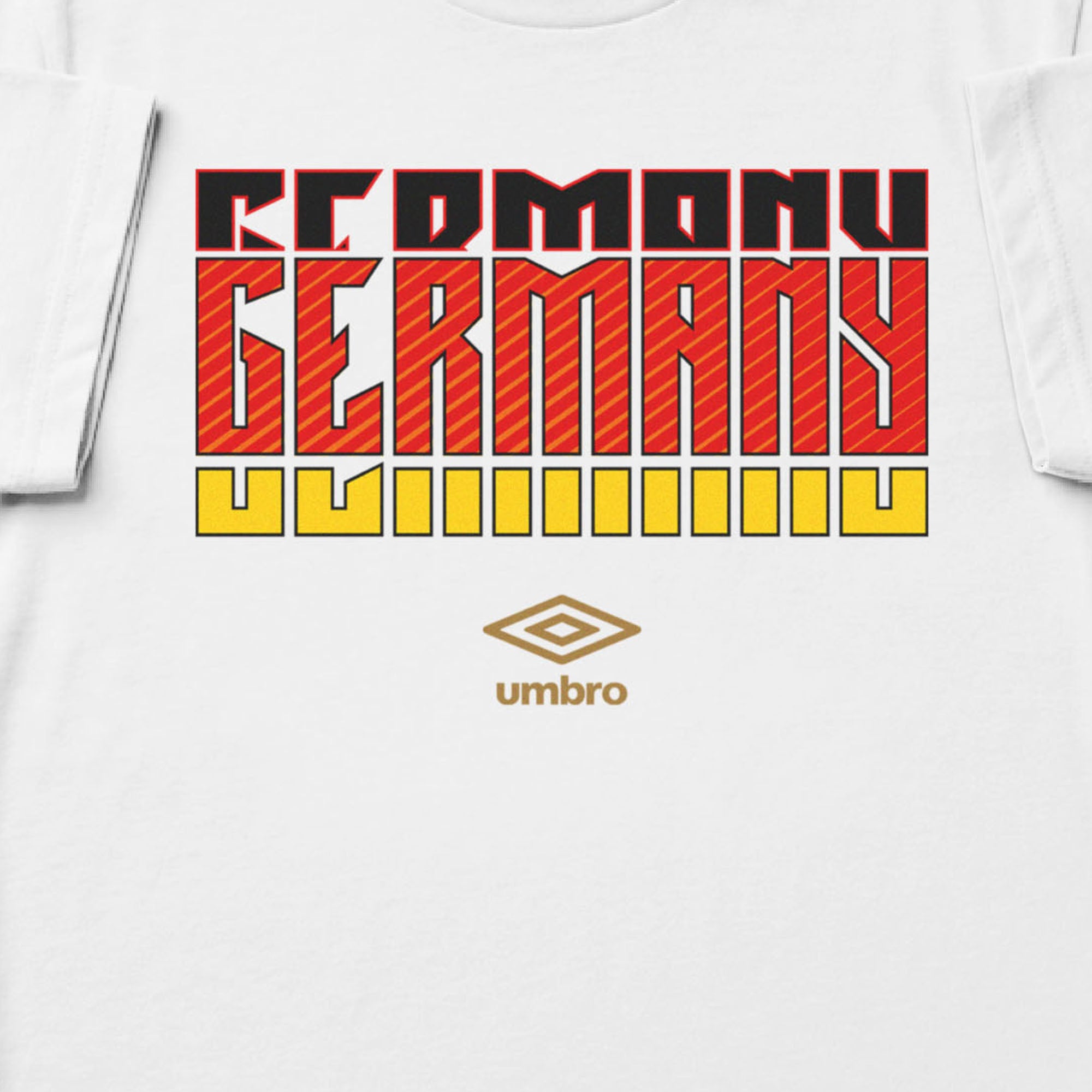 Germany Stacked white soccer t shirt in 100% cotton with short sleeves - Shop men's graphic tees by Umbro