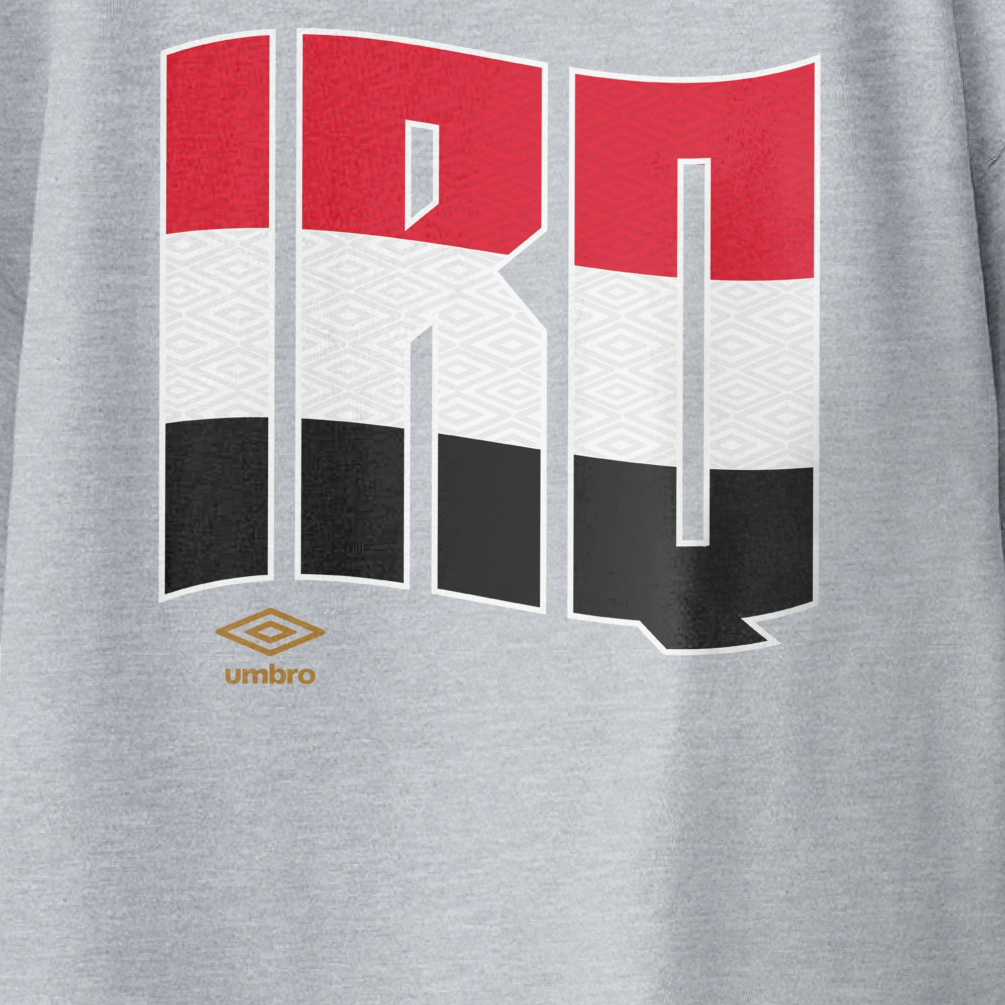 Iraq wavy graphic sport grey soccer T-shirts. Shop football team tees in soft cotton by Umbro.