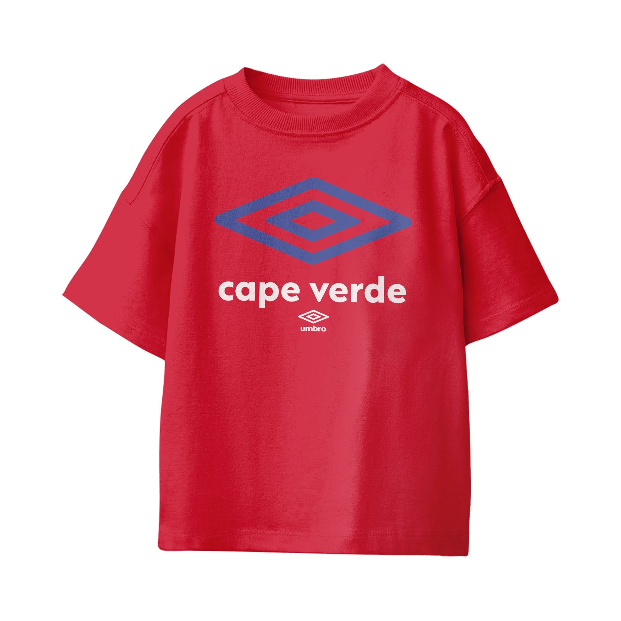 Kids’ Cape Verde diamond logo red soccer Tees / Shop football team t-shirts in soft cotton by Umbro.