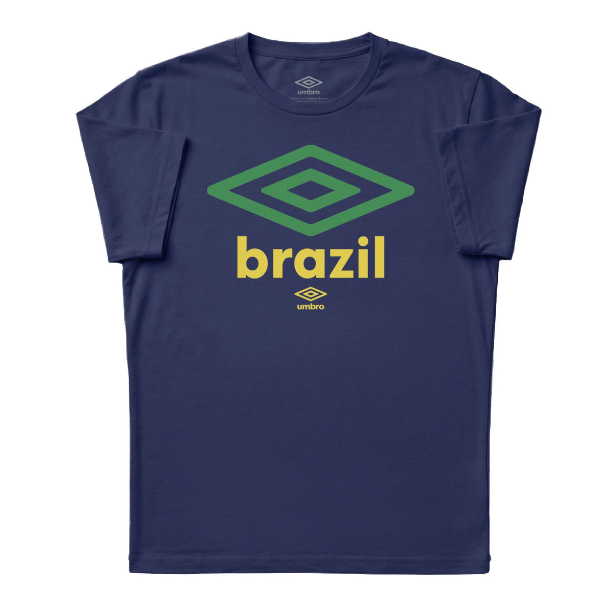 Brazil diamond logo navy soccer Tees / Shop football team t-shirts in soft cotton by Umbro.