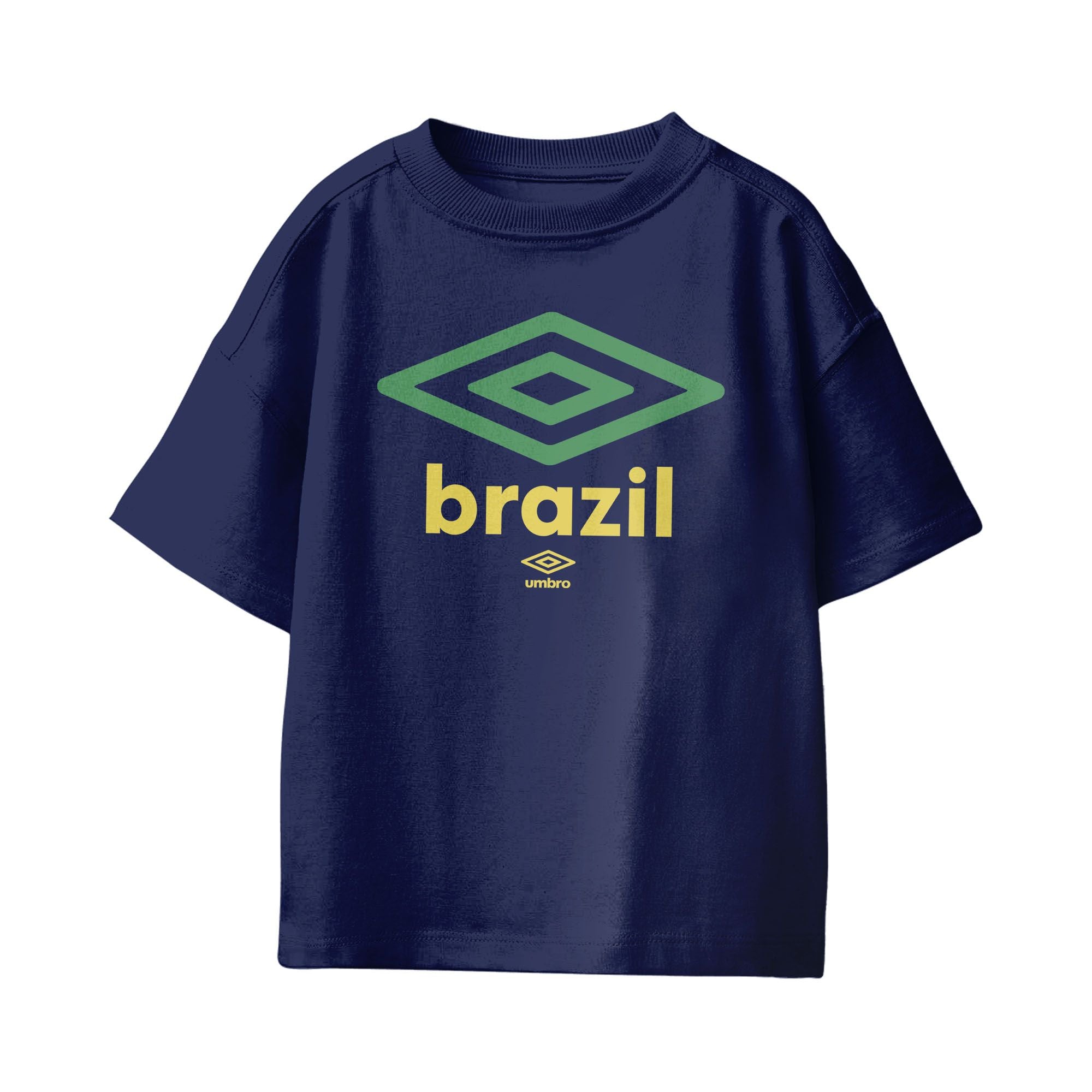 Kids’ Brazil diamond logo navy soccer Tees / Shop football team t-shirts in soft cotton by Umbro.
