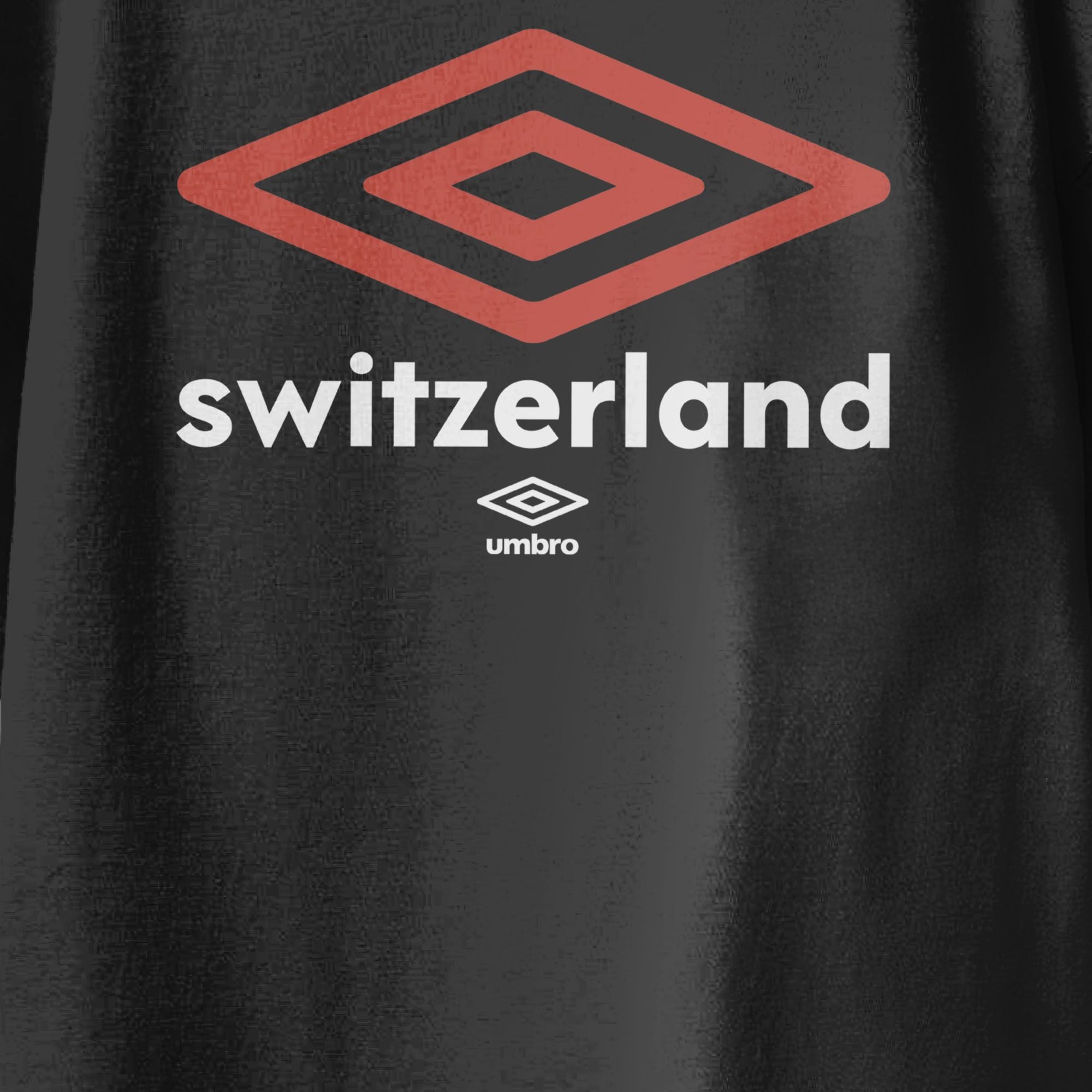 Kids’ Switzerland diamond logo black soccer T-shirts / Shop football team tees in soft cotton by Umbro.
