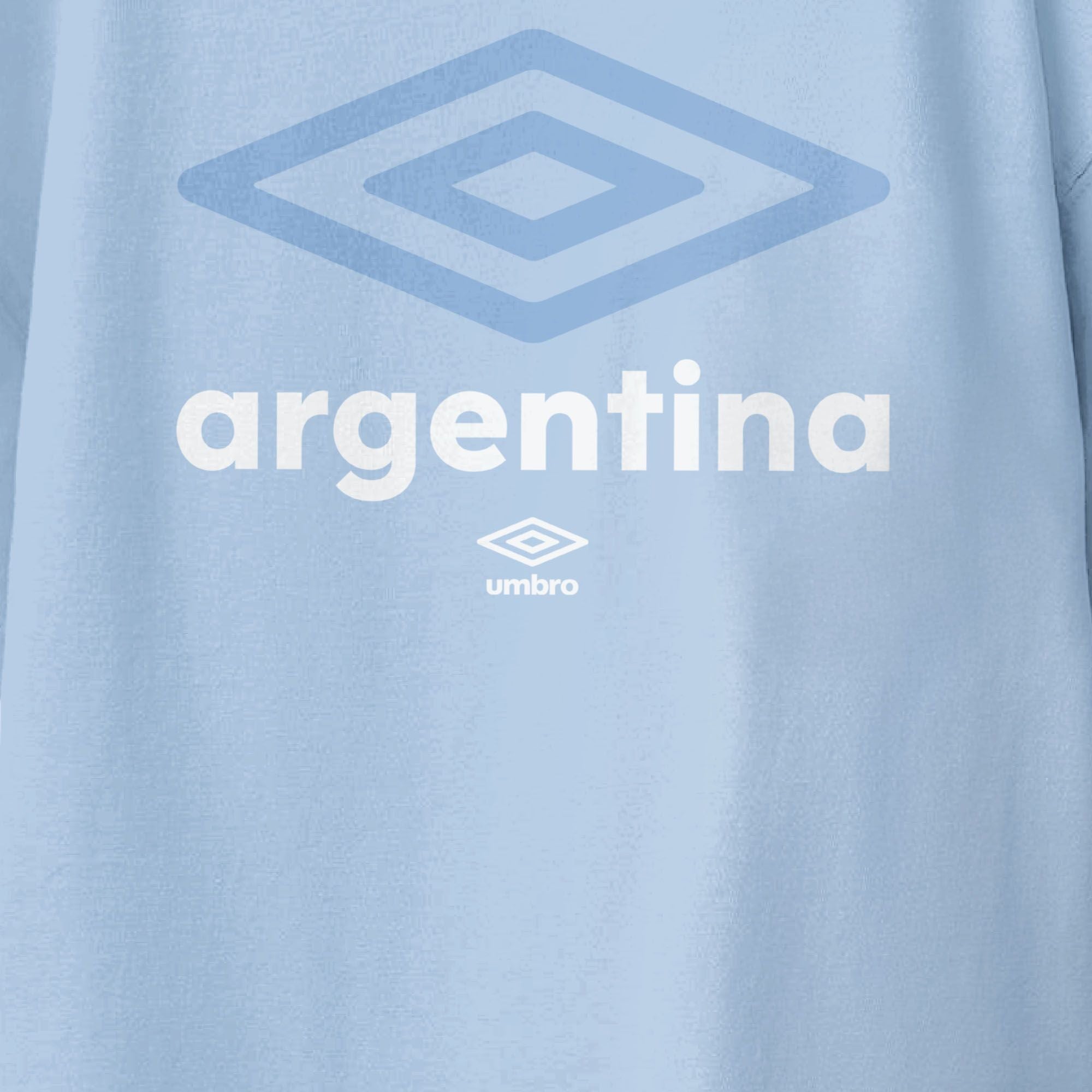 Kids’ Argentina stacked graphic light blue T-shirts / Shop football team tees in soft cotton by Umbro.