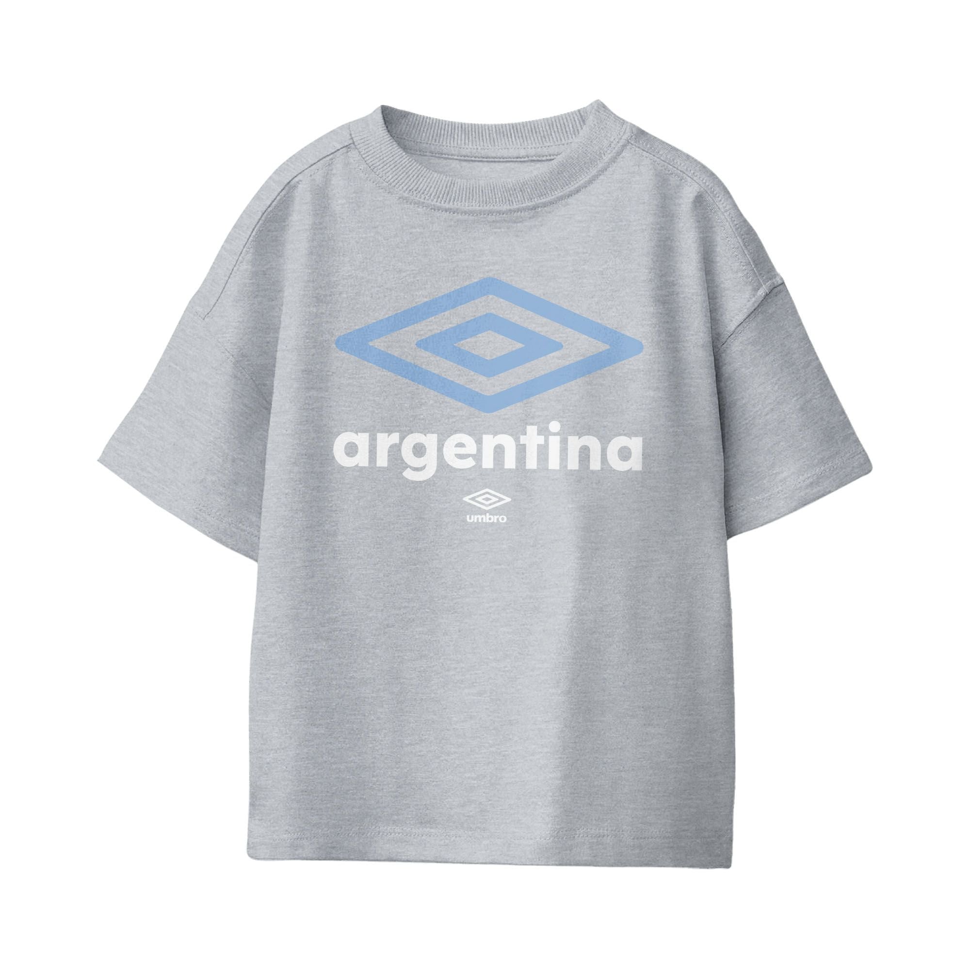 Kids’ Argentina stacked graphic sport grey Tees / Shop football team t-shirts in soft cotton by Umbro.