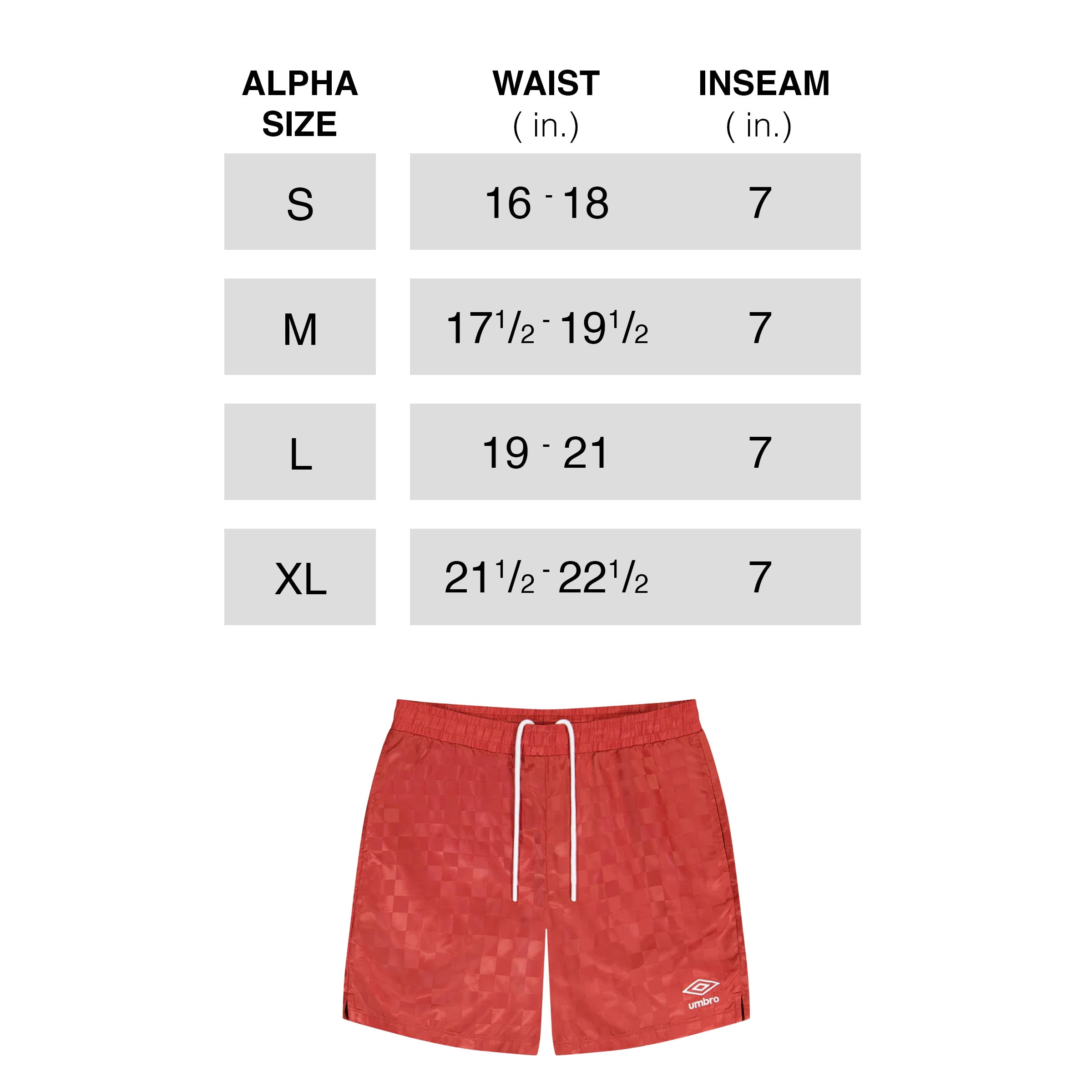 Umbro Men's Checkered Nylon 7" Short