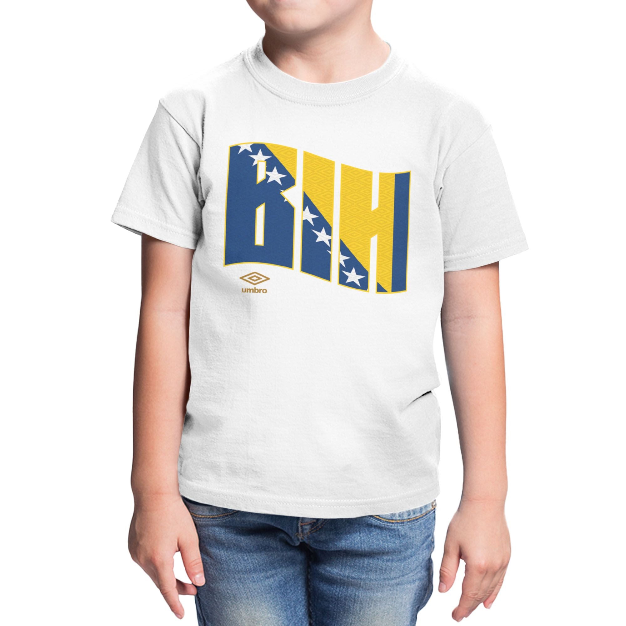 Umbro Kids Bosnia and Herzegovina Wavy Logo T-Shirt