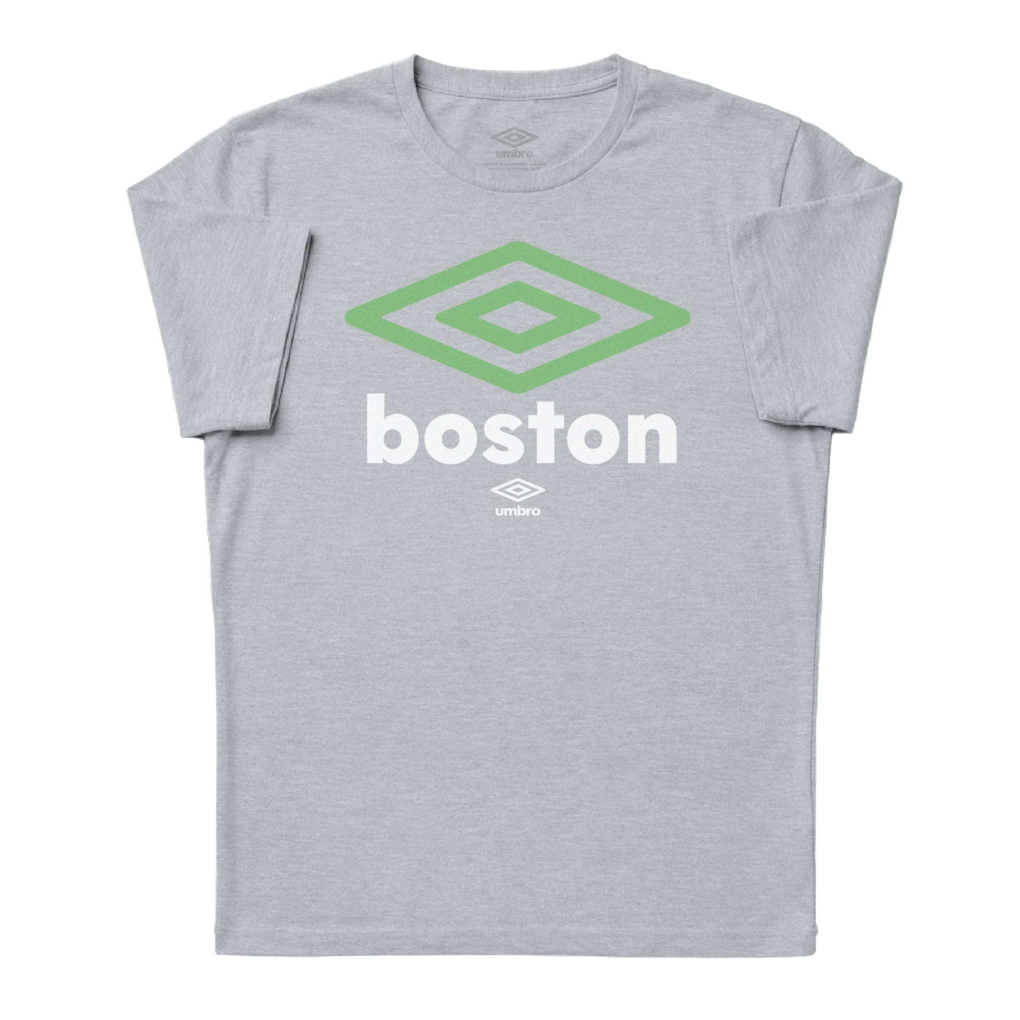 Umbro Adult Unisex Boston City Diamond Logo T-Shirt Sport Grey