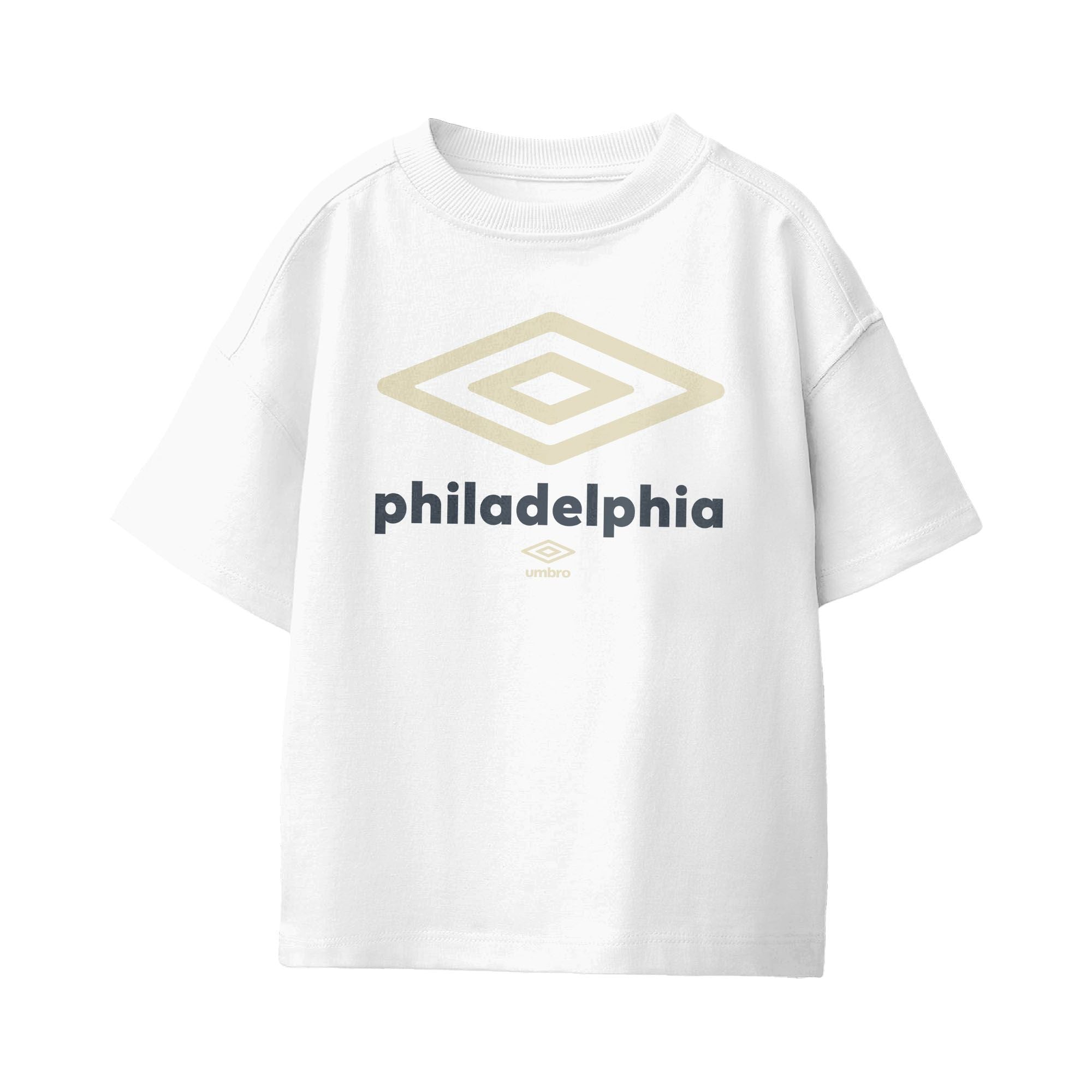 Umbro Kids Unisex Philadelphia City Diamond Logo T-Shirt White