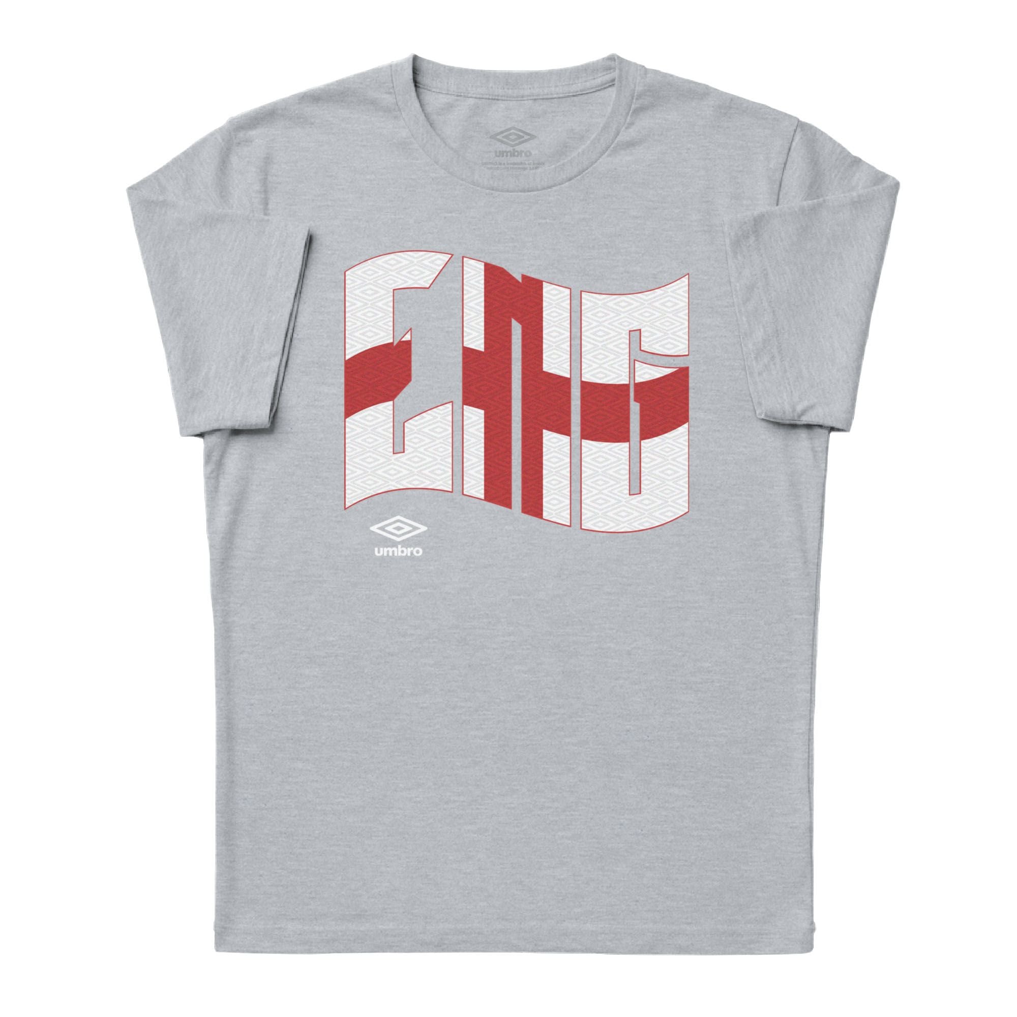 Umbro Adult Unisex England Wavy Logo T-Shirt Sport Grey