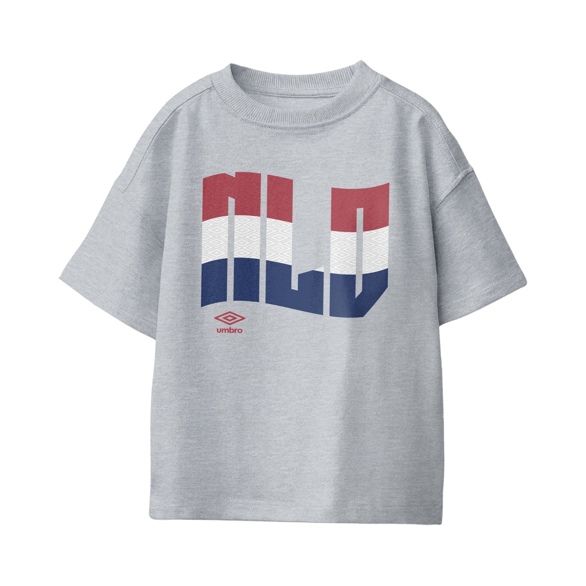 Umbro Kids Unisex Netherlands Wavy Logo T-Shirt Sport Grey