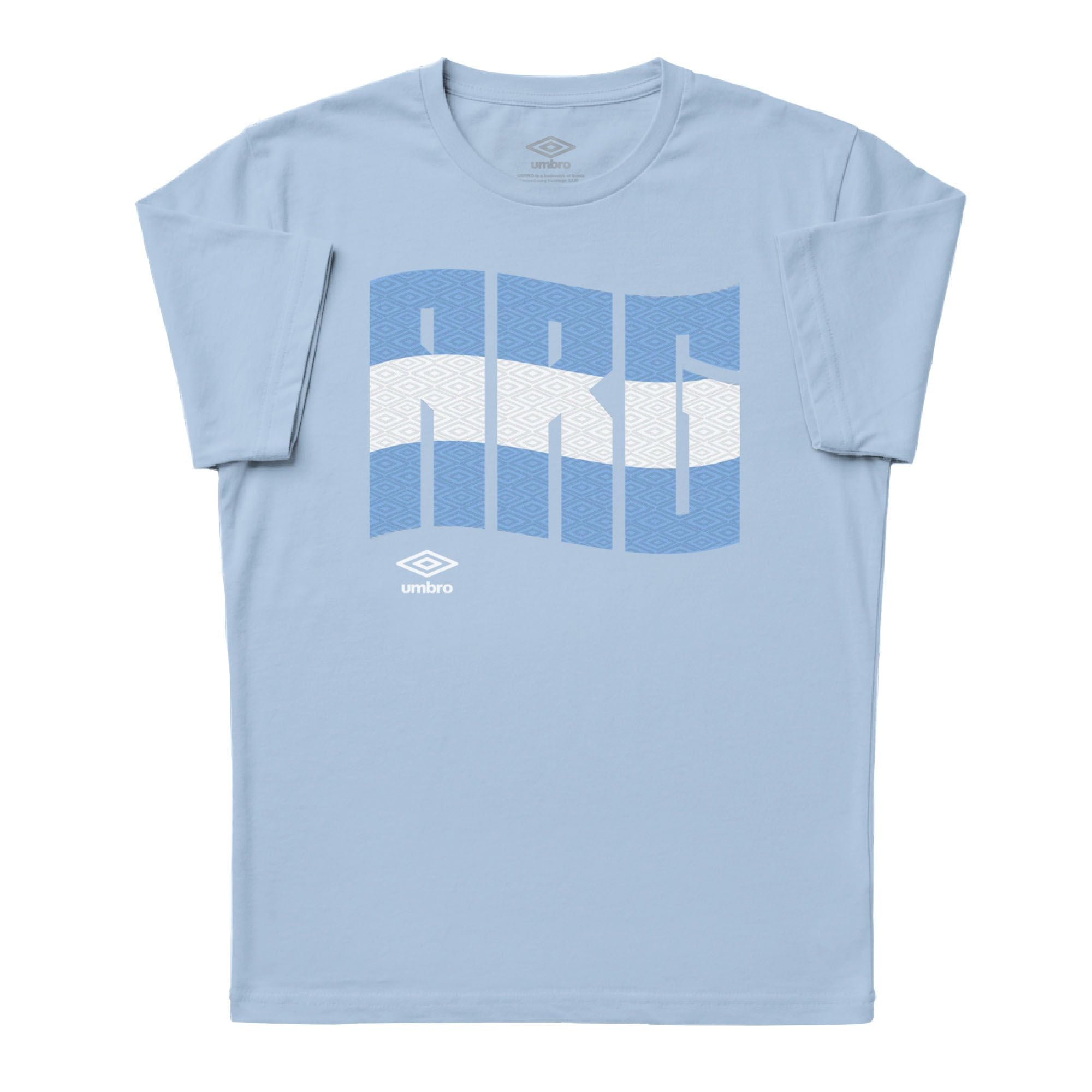 Umbro Argentina Wavy Logo T-Shirt Light Blue