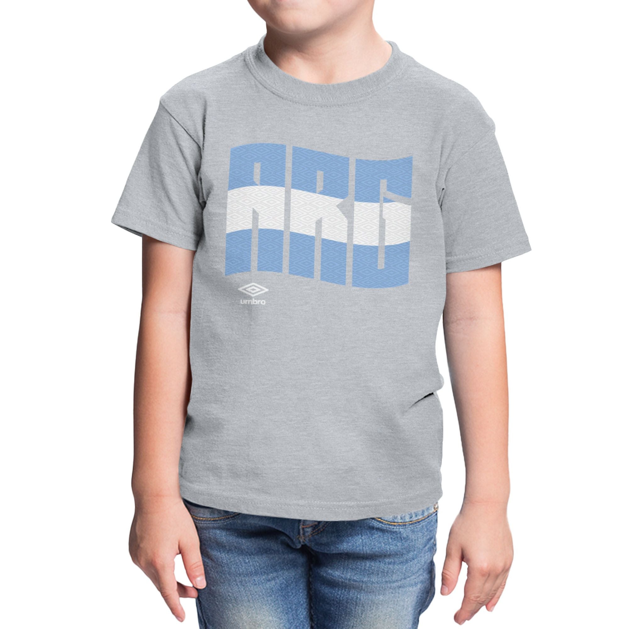 Umbro Kids Argentina Wavy Logo T-Shirt