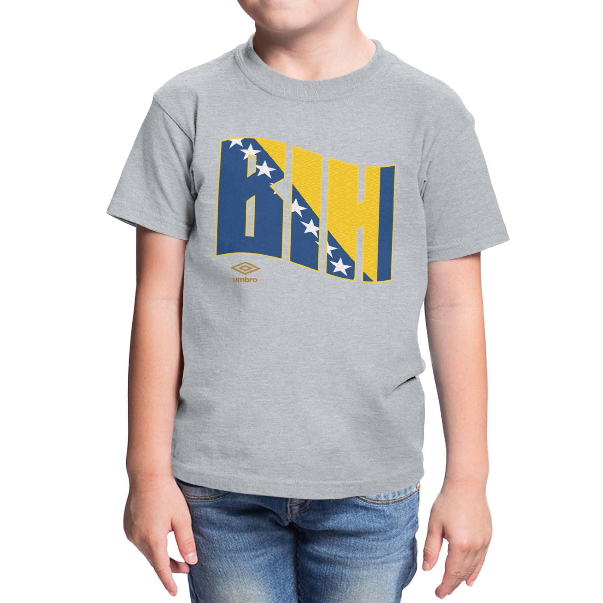 Umbro Kids Bosnia and Herzegovina Wavy Logo T-Shirt