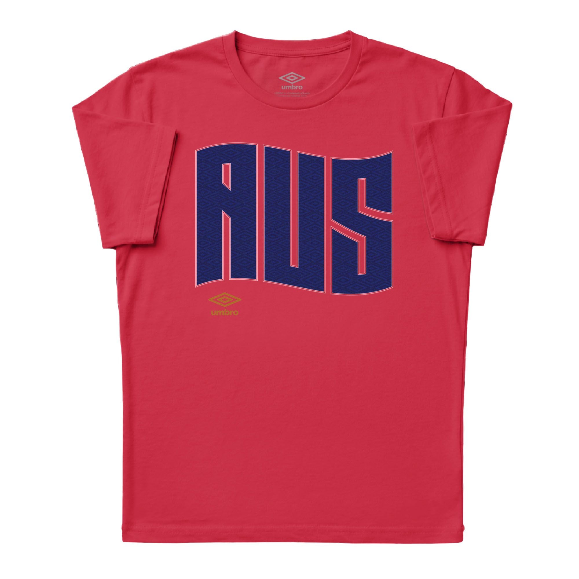 Umbro Adult Unisex Australia Wavy Logo T-Shirt Red