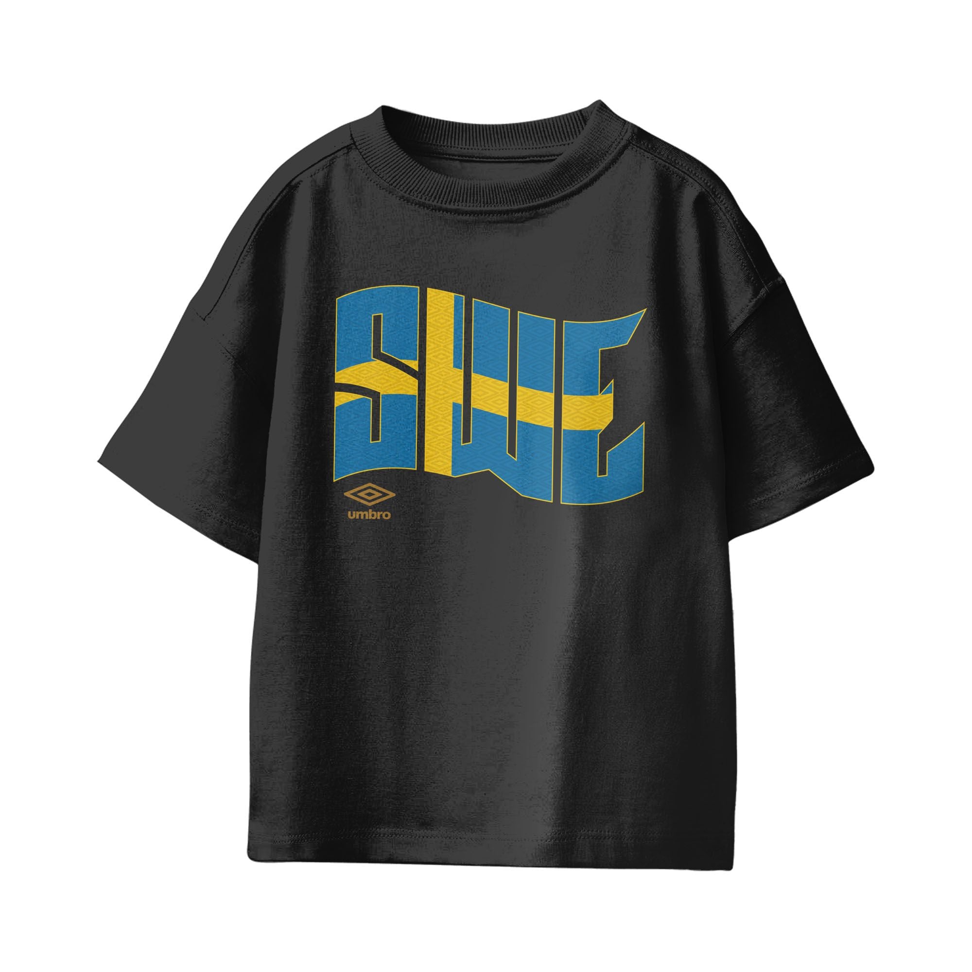 Umbro Kids Sweden Wavy Logo T-Shirt Black