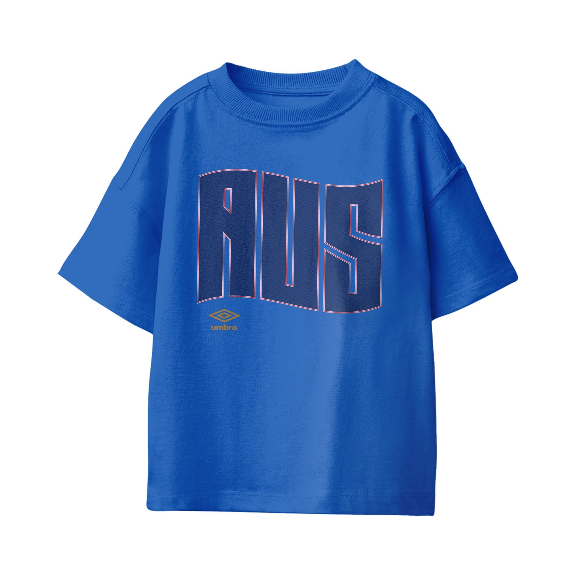Umbro Kids Unisex Australia Wavy Logo T-Shirt Royal