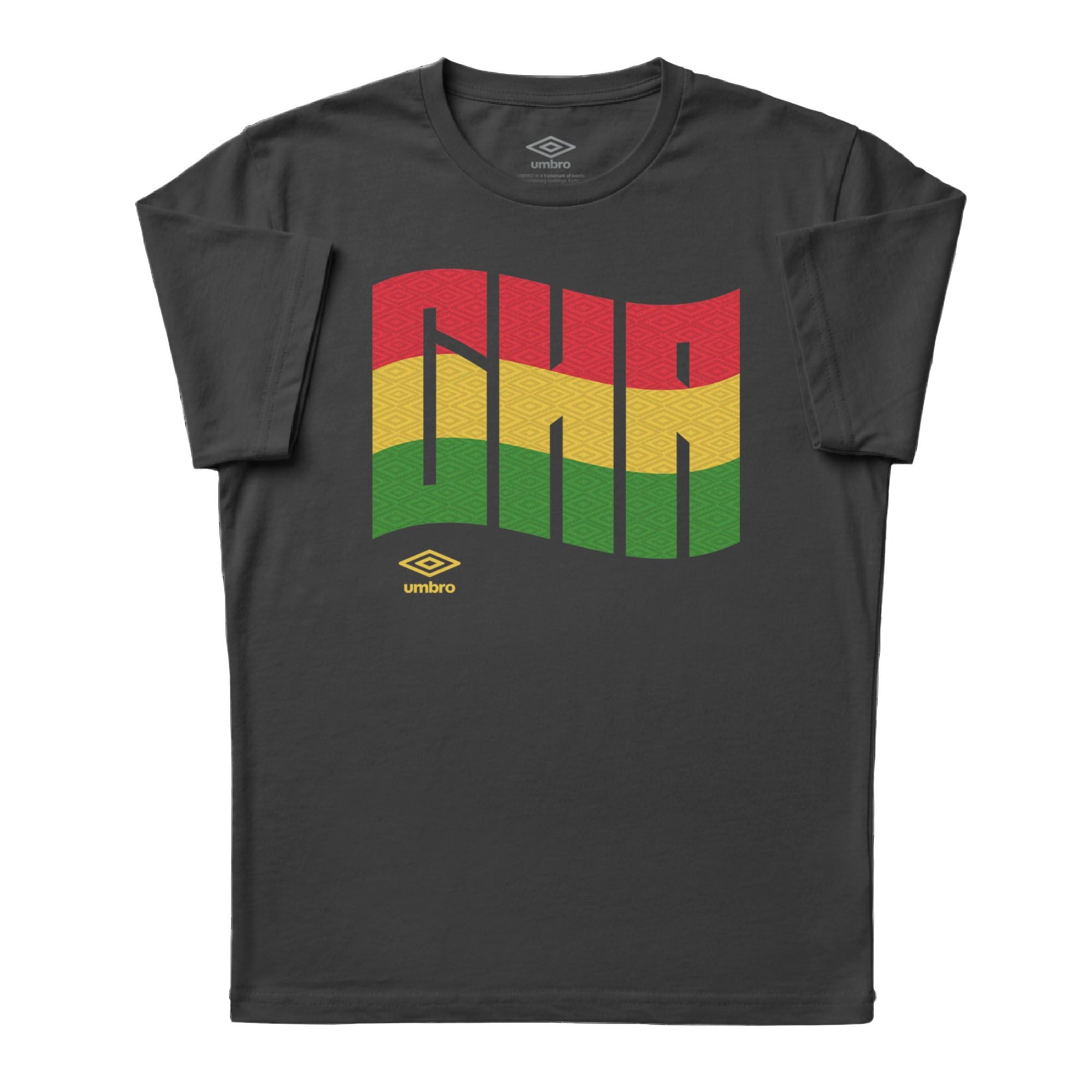 Umbro Adult Unisex Ghana Wavy Logo T-Shirt Black