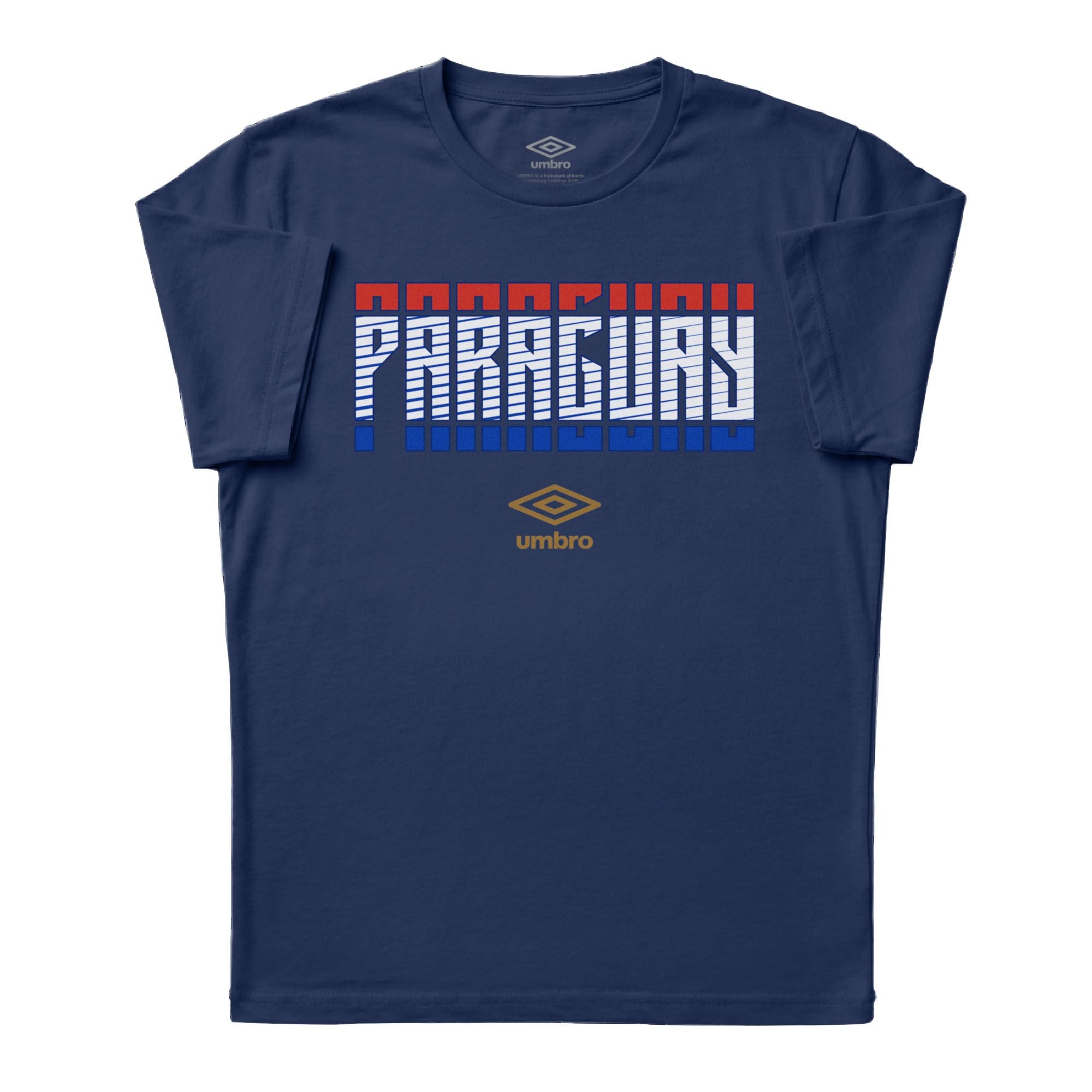 Umbro Paraguay Stacked Soccer T-Shirt New Navy
