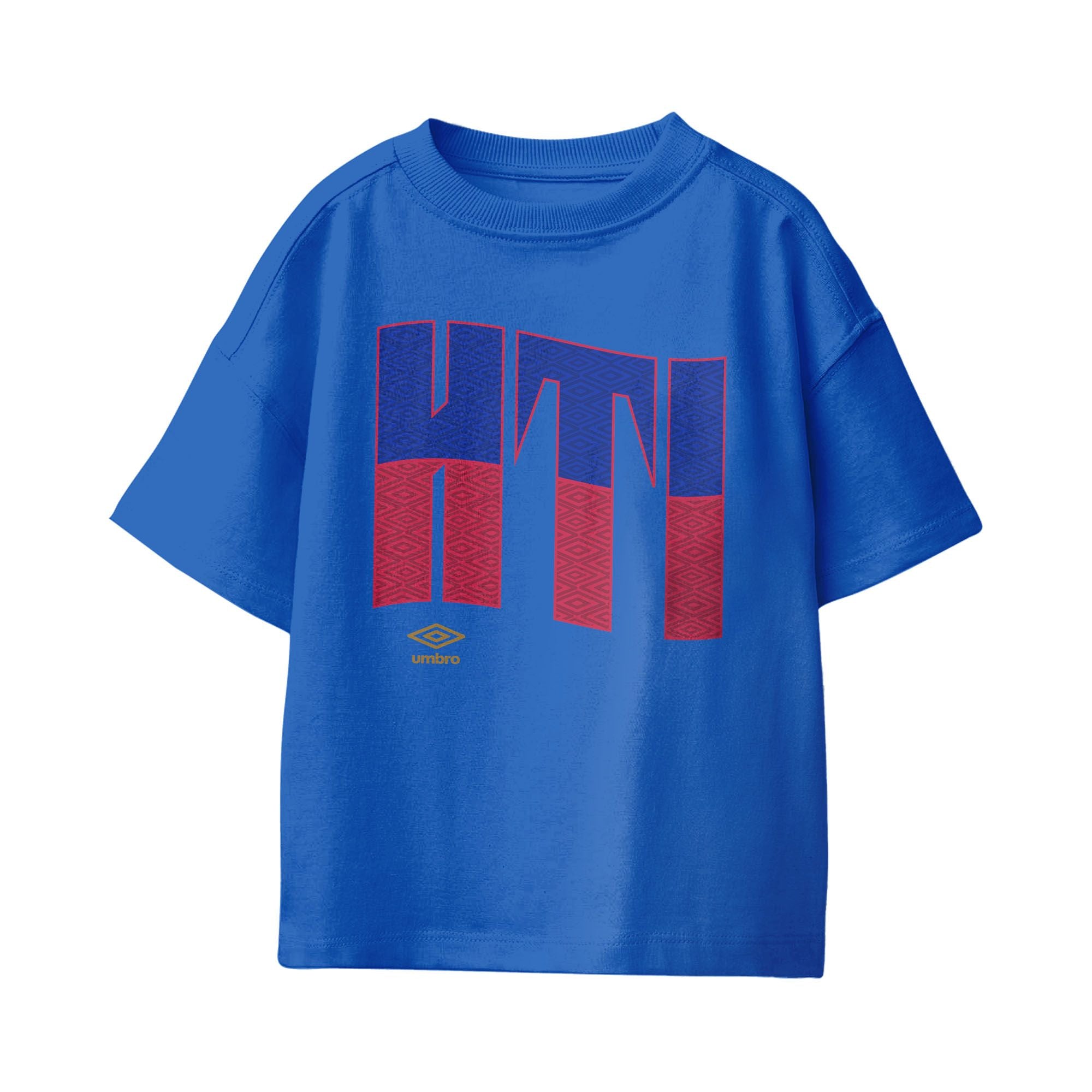 Umbro Kids Unisex Haiti Wavy Logo T-Shirt Royal