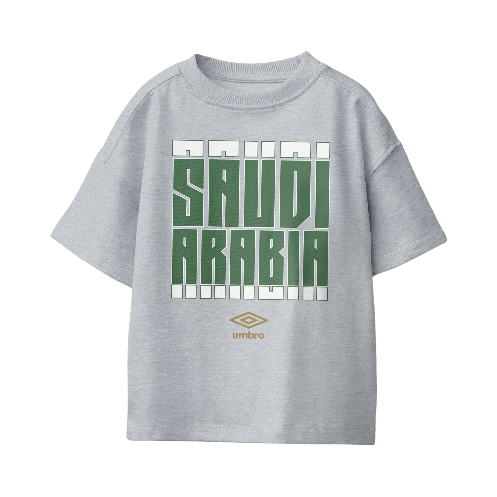 Umbro Saudi Arabia Stacked Soccer T-Shirt Sport Grey