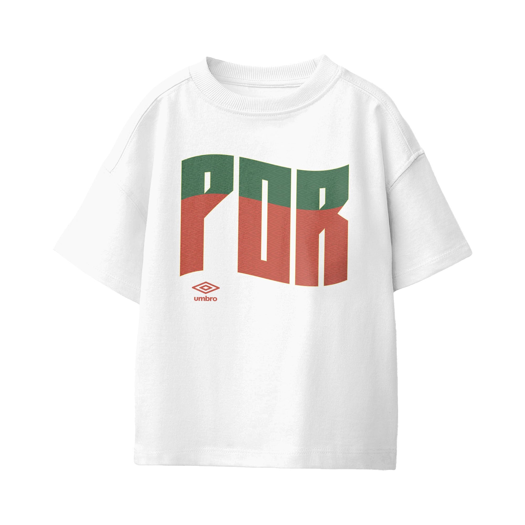 Umbro Kids Unisex Portugal Wavy Logo T-Shirt White