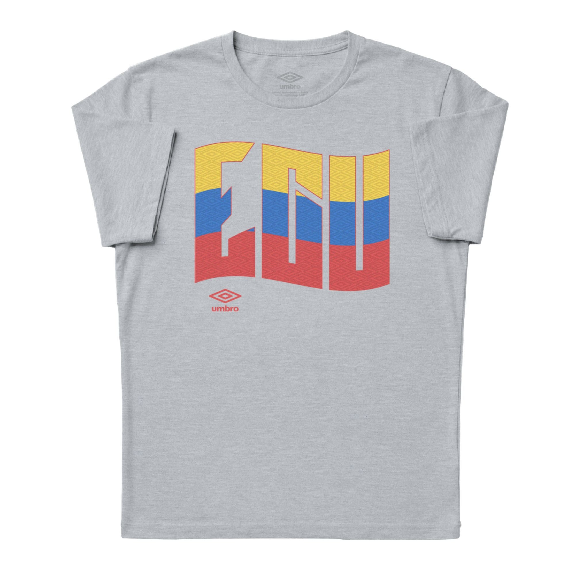 Umbro Adult Unisex Ecuador Wavy Logo T-Shirt Sport Grey