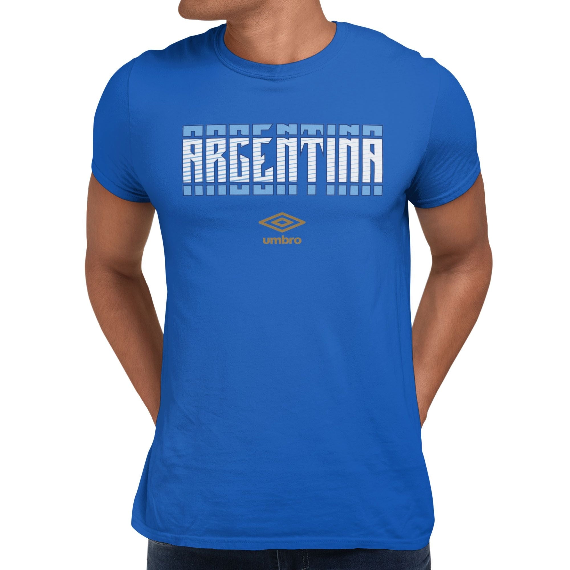 Umbro Argentina Stacked Soccer T-Shirt Royal
