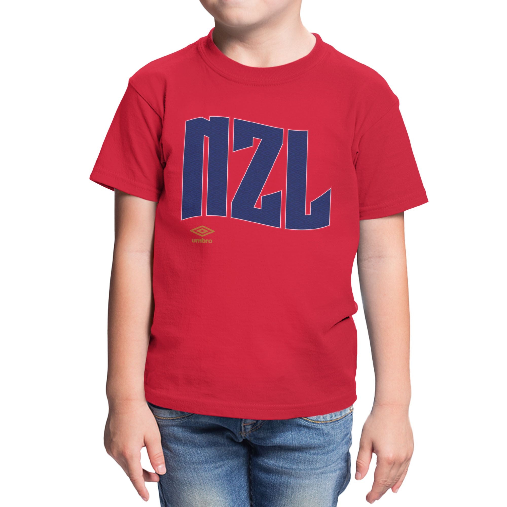 Umbro Kids New Zealand Wavy Logo T-Shirt