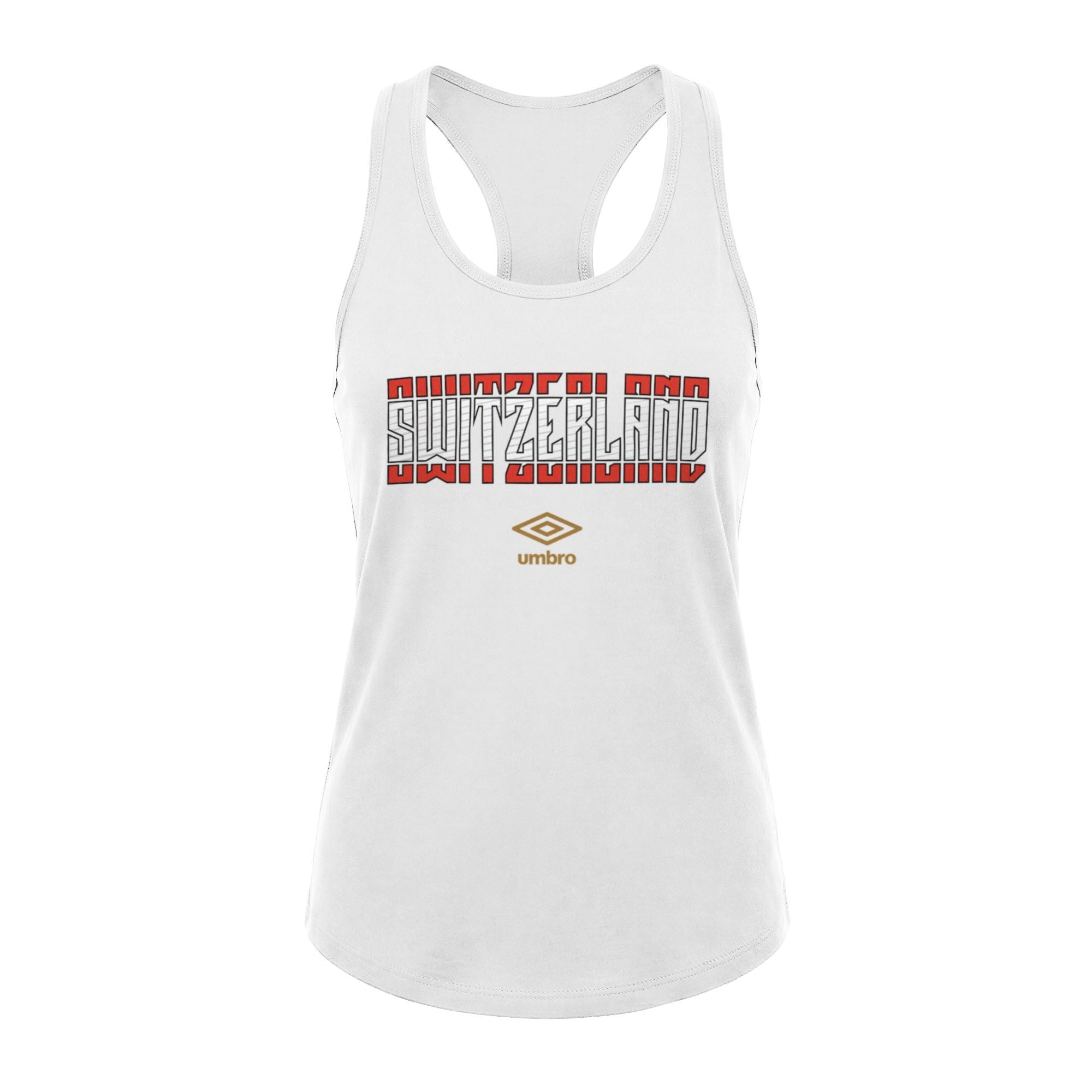 Umbro Switzerland Stacked Soccer Tank Bright White