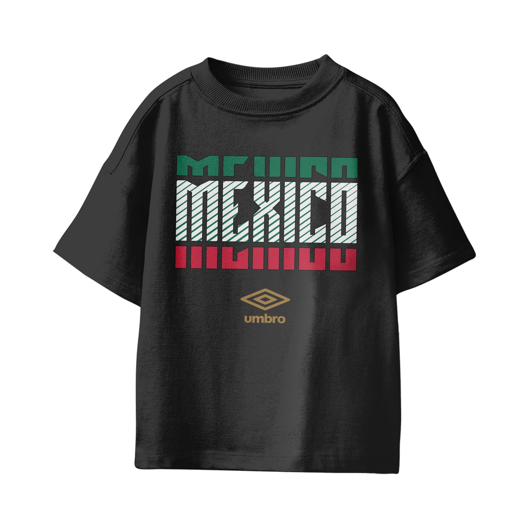 Umbro Mexico Stacked Soccer T-Shirt Black